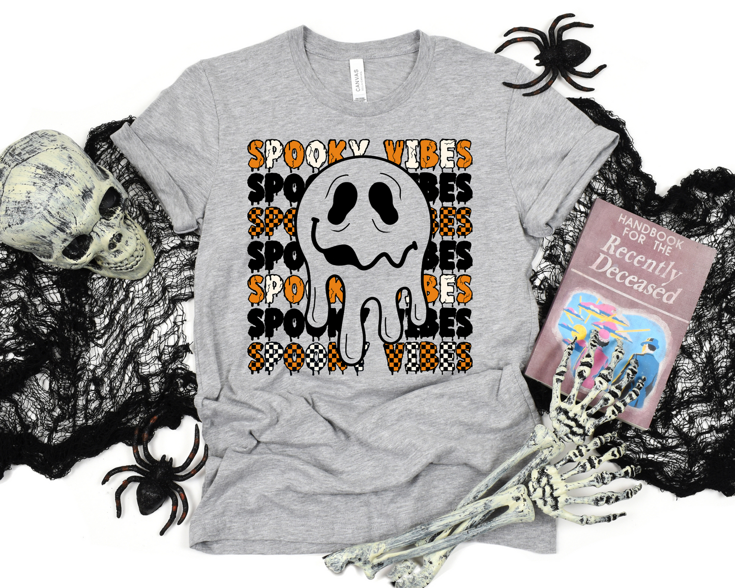 orange spooky vibes ghost drip