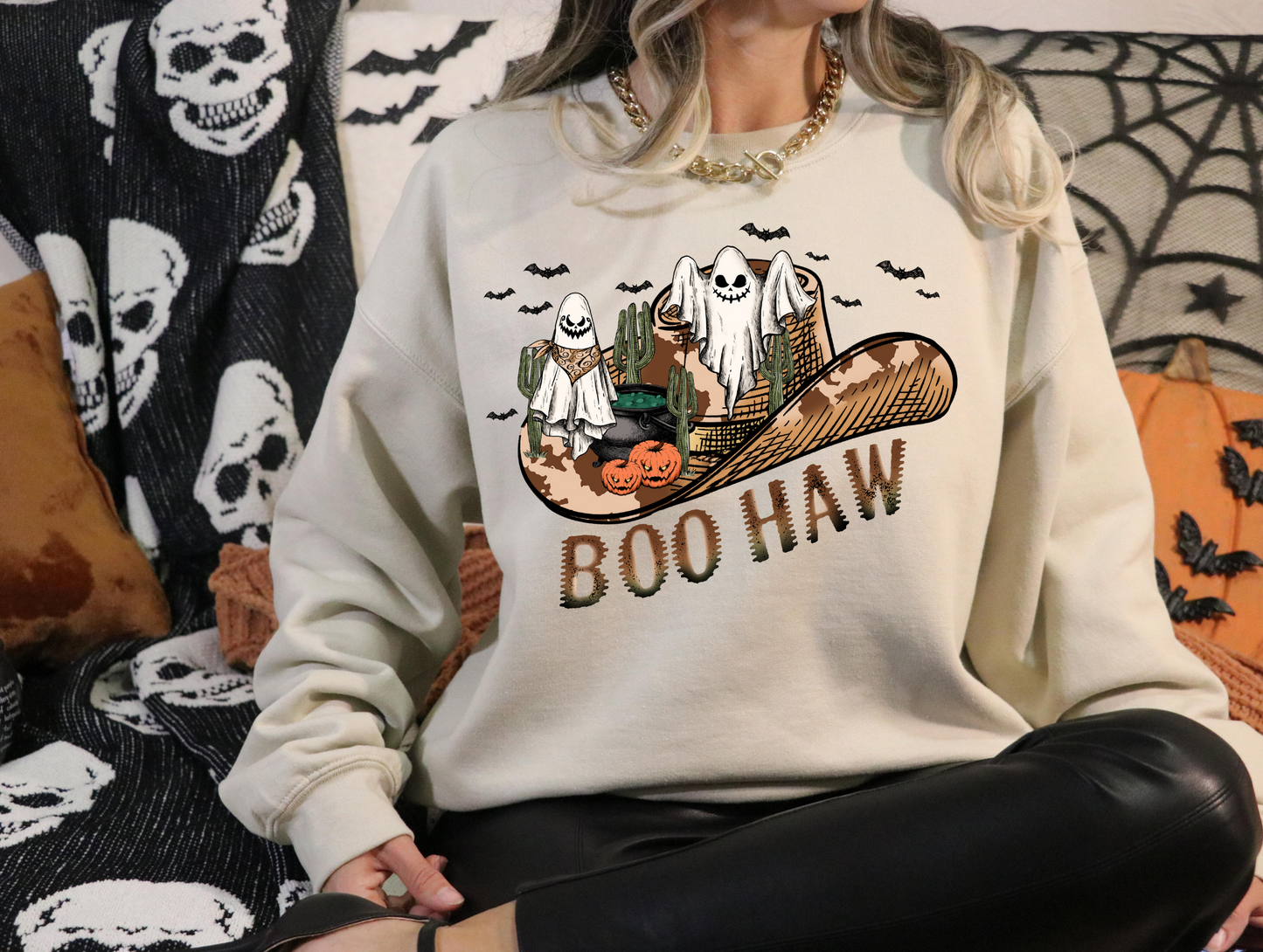 Boo haw cowboy hat