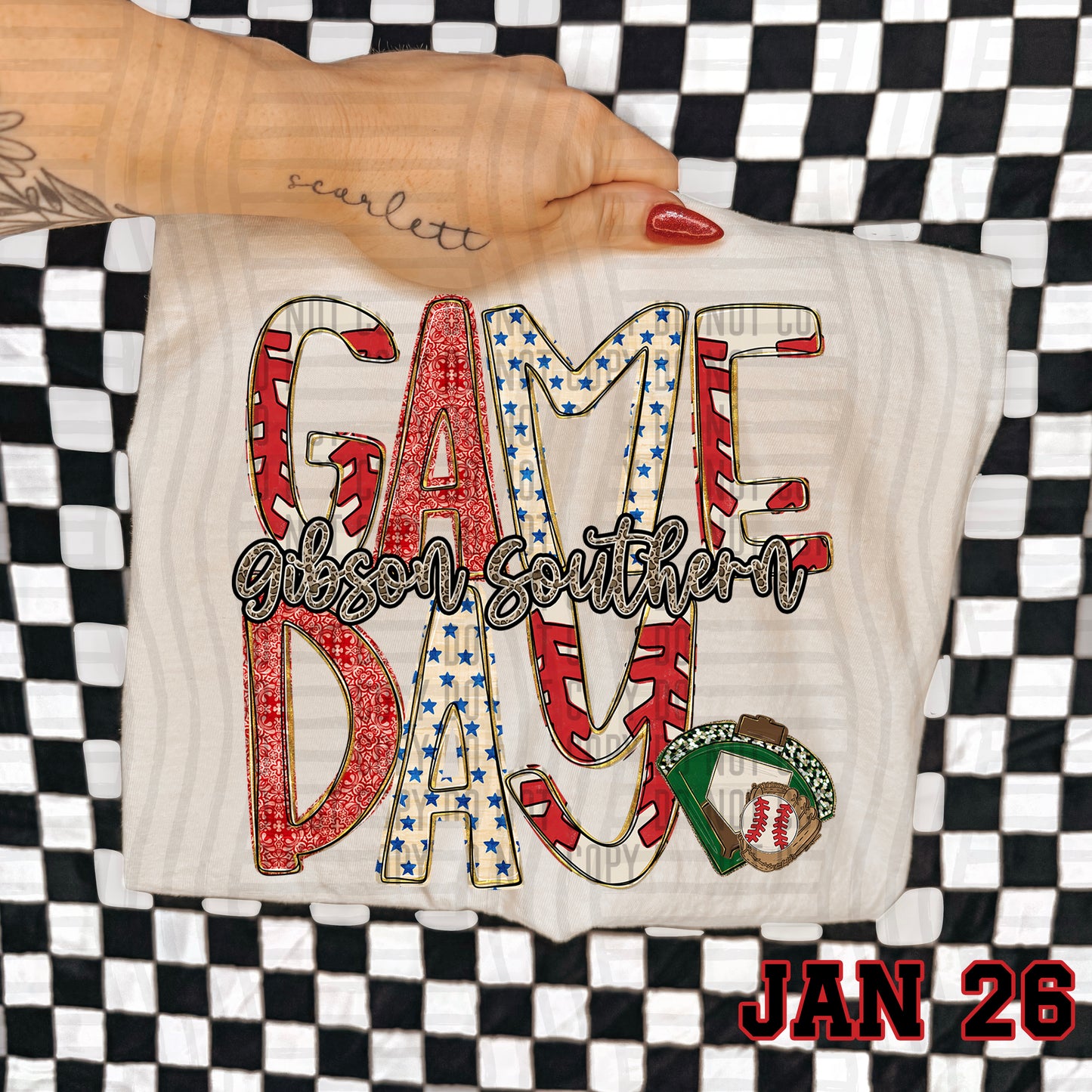 BASEBALL GAME DAY CHEETAH GIBSON SOUTHERN