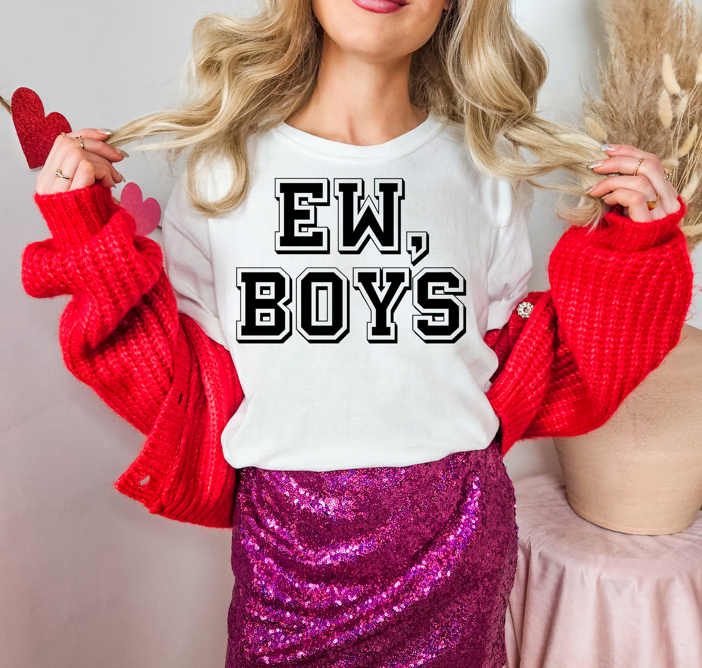 Ew, Boys Black & White Bold Letters