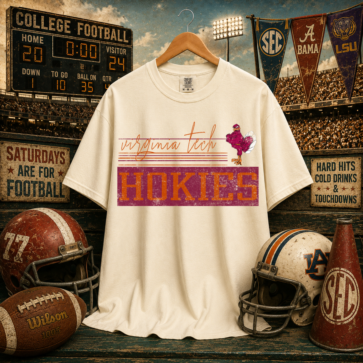 Retro Vibe Virginia Tech Hokies
