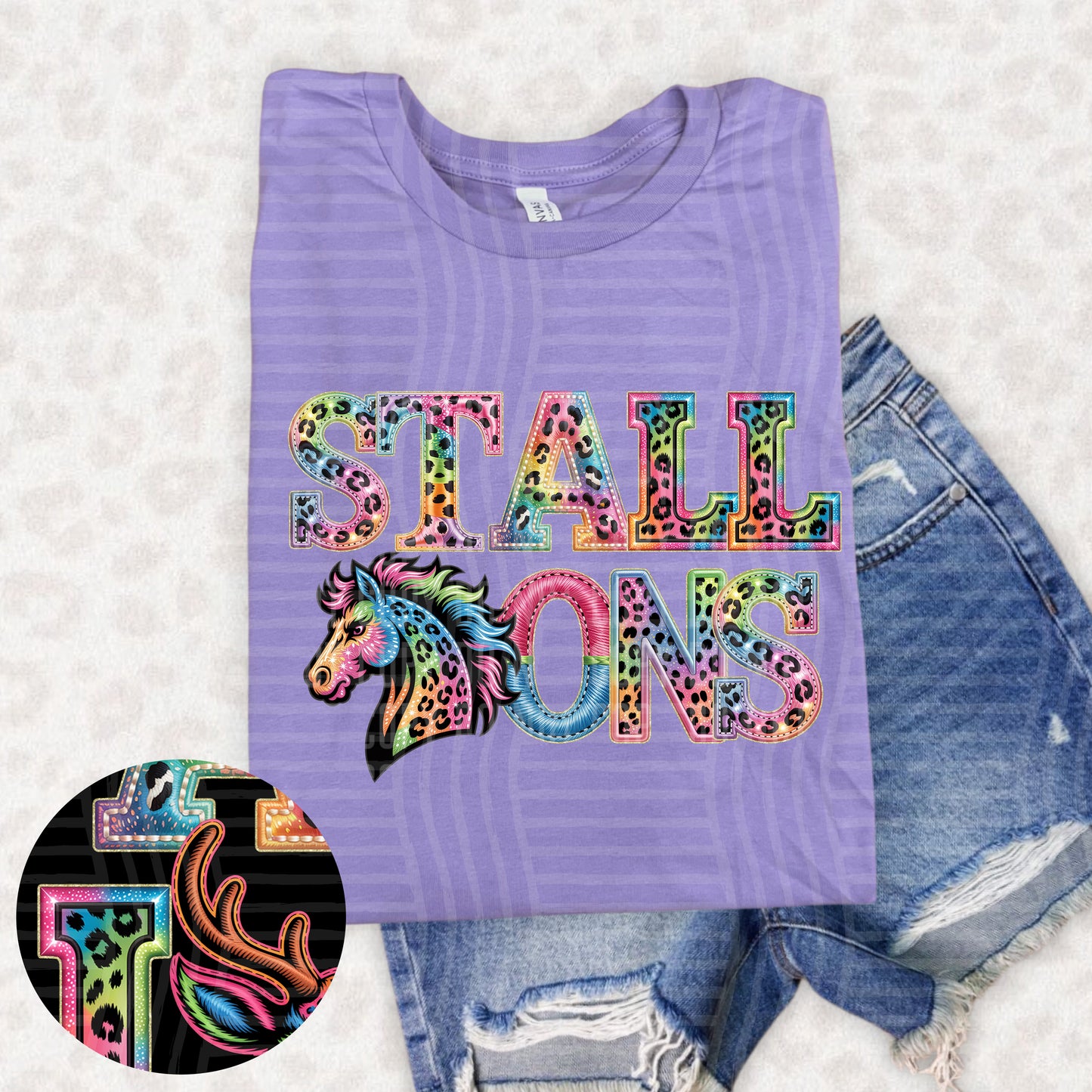 Stallions (pink neon leopard)