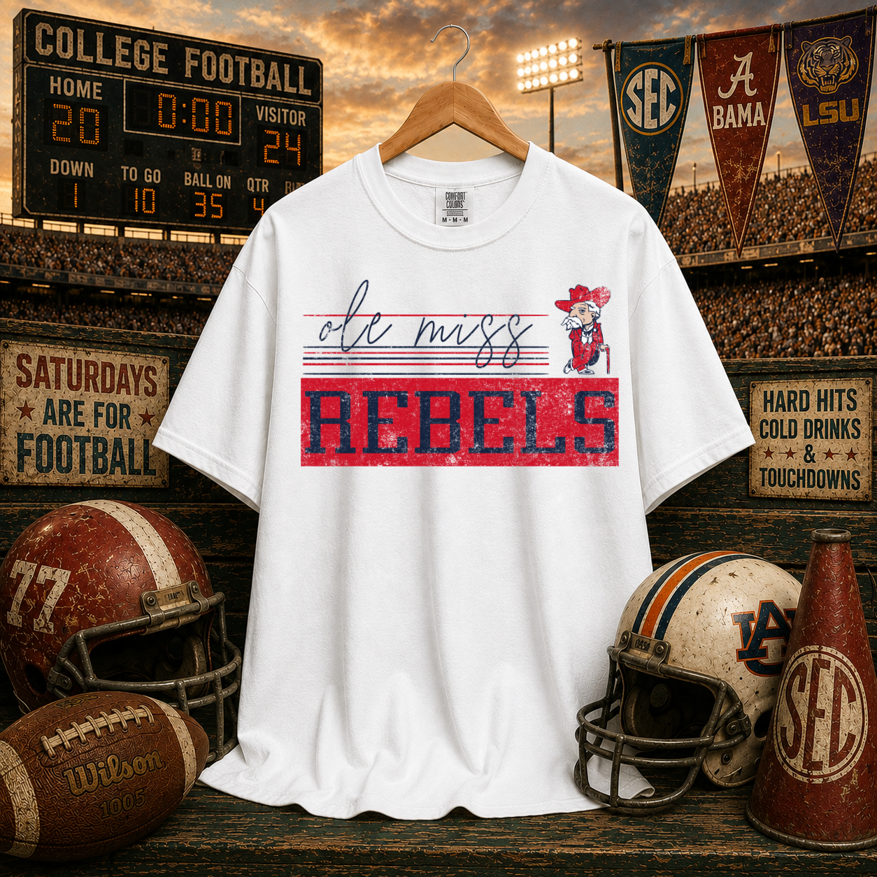 Retro Vibe Ole Miss Rebels