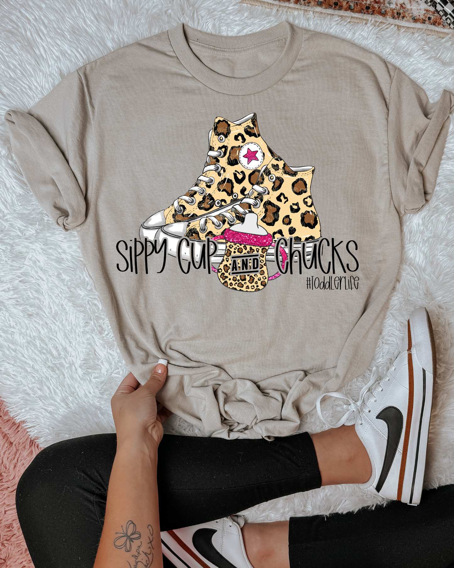 Sippy Cup And Chucks Leopard