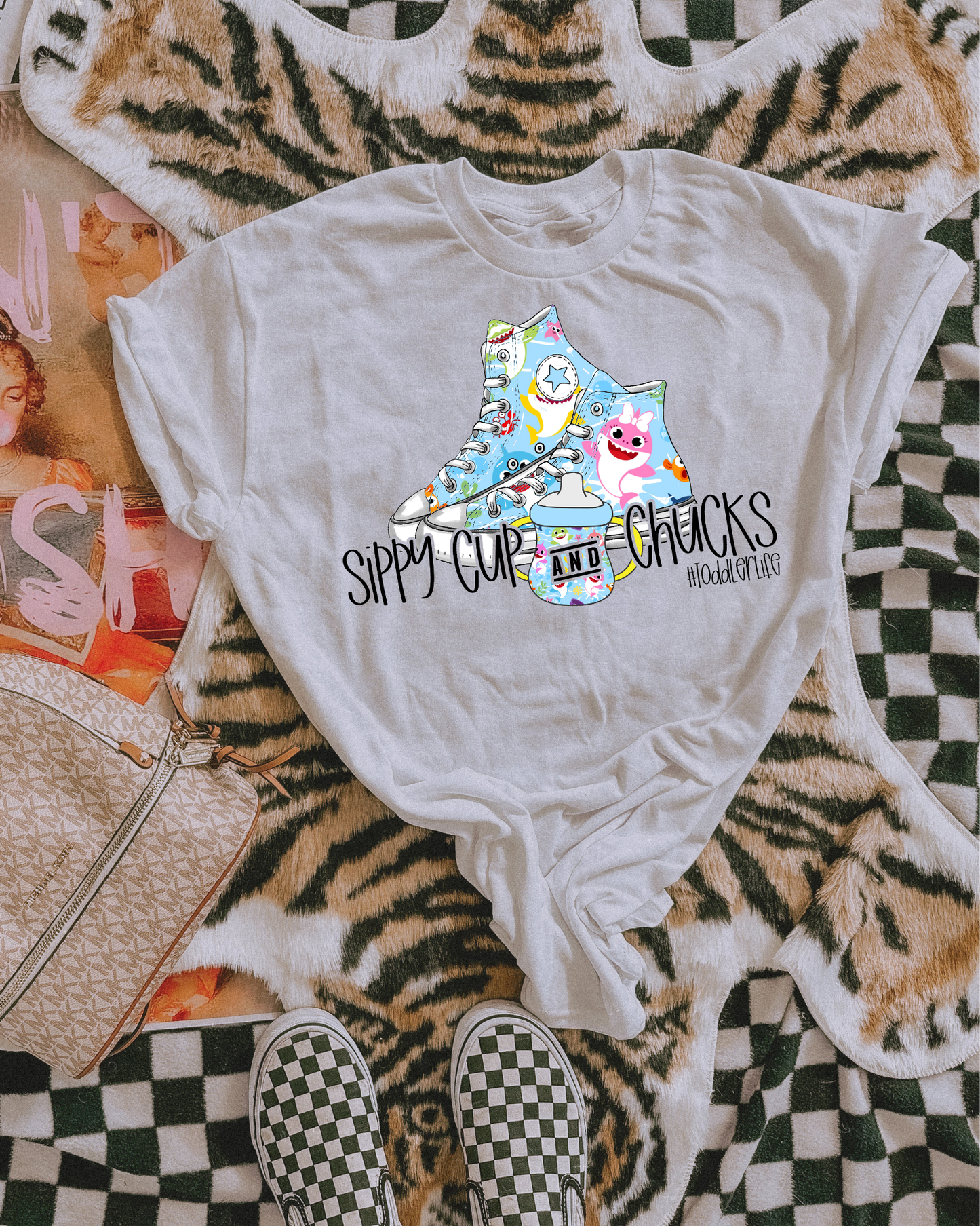 Sippy Cup And Chucks Light Blue