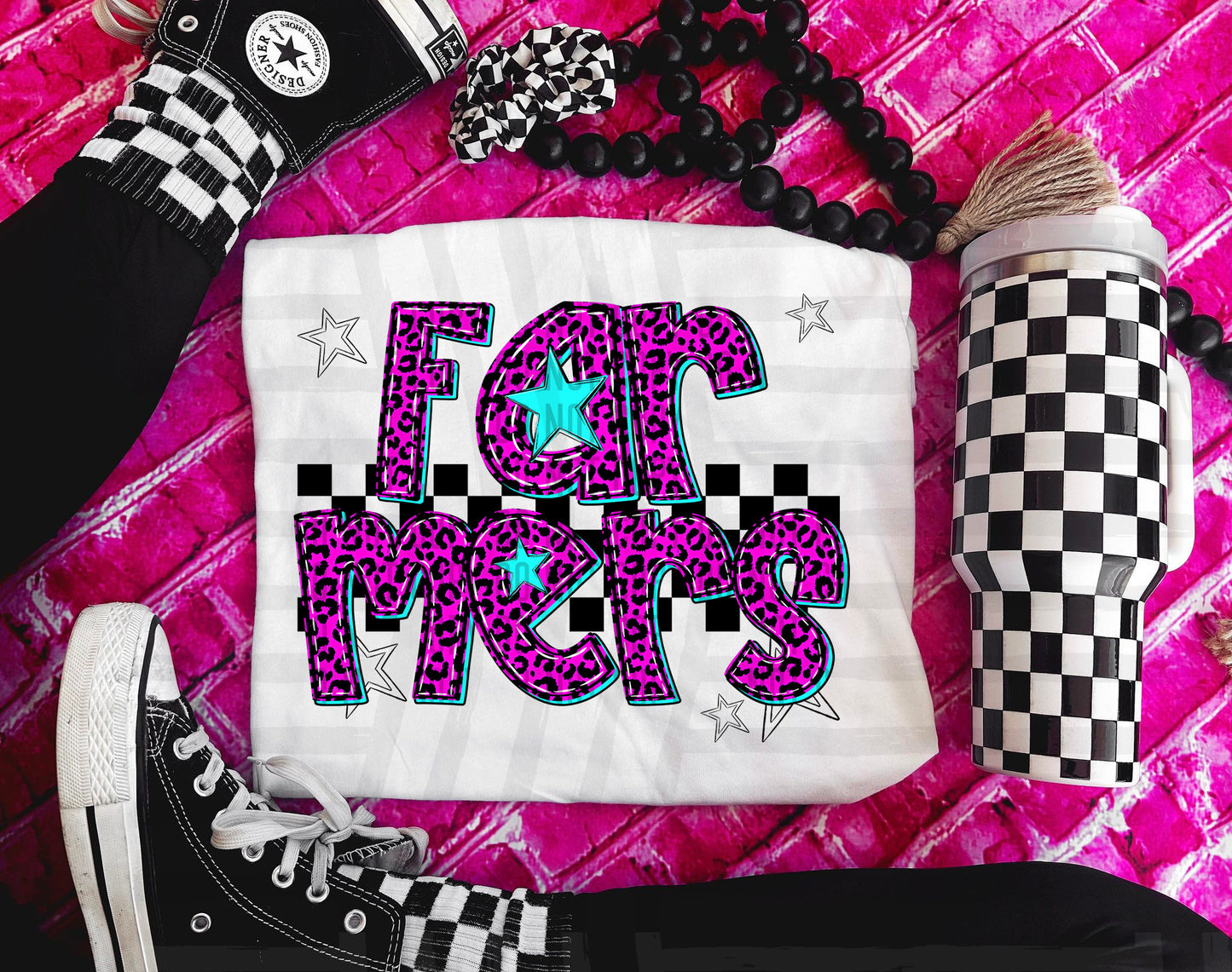 Farmers (pink neon leopard)