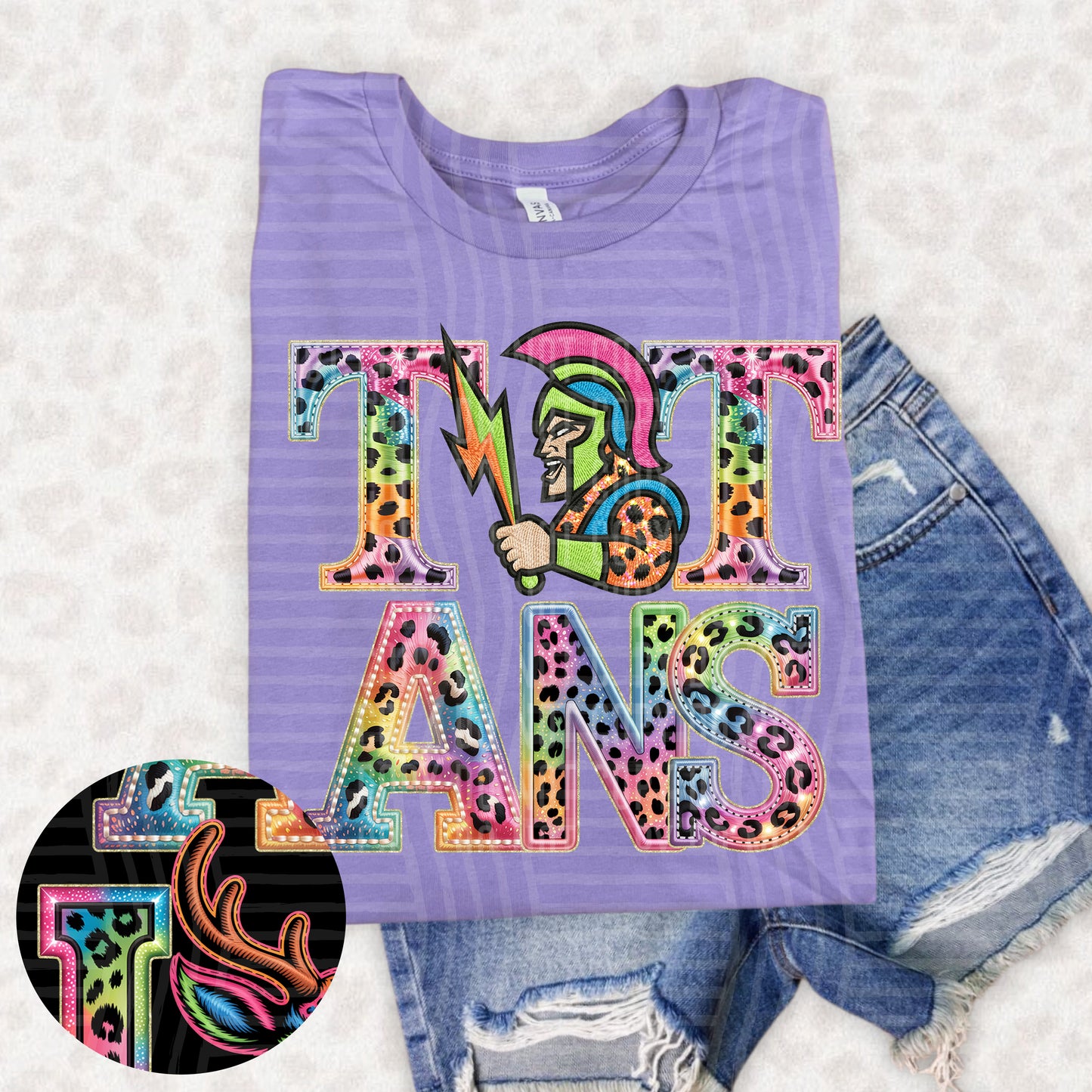 Titans (pink neon leopard)