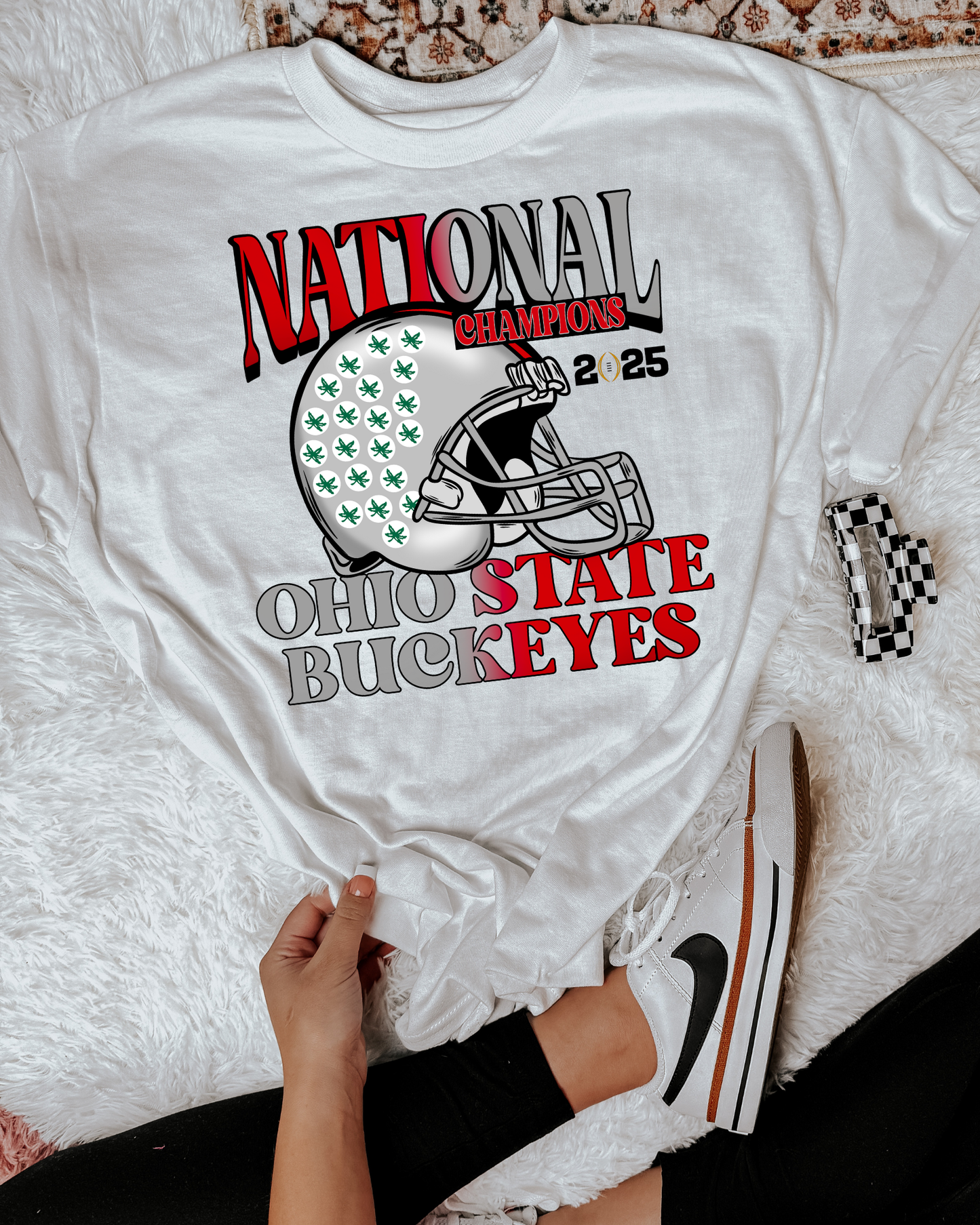 Ohio State National Championship With Helmet Black 2025
