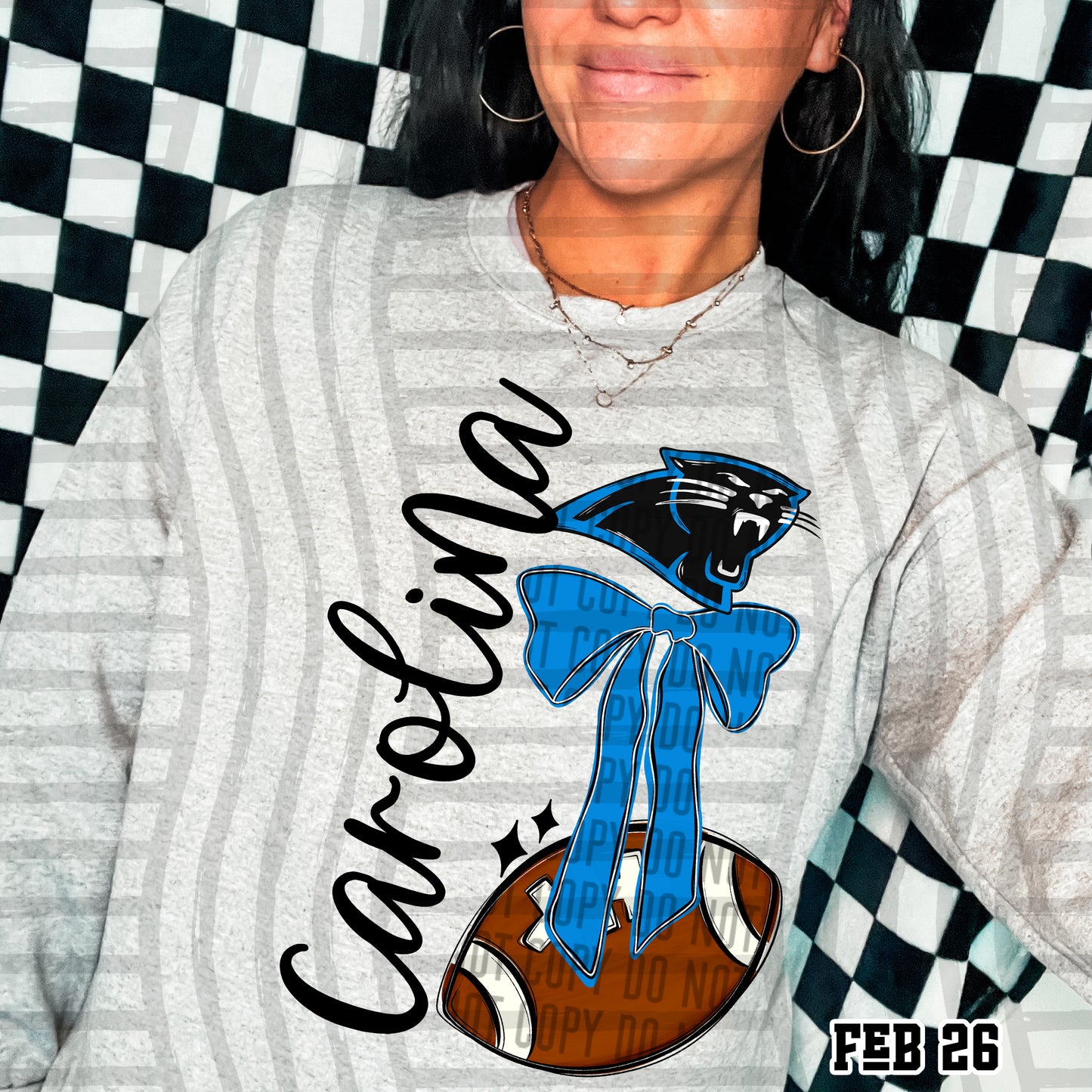 CAROLINA PANTHERS FOOTBALL BOW