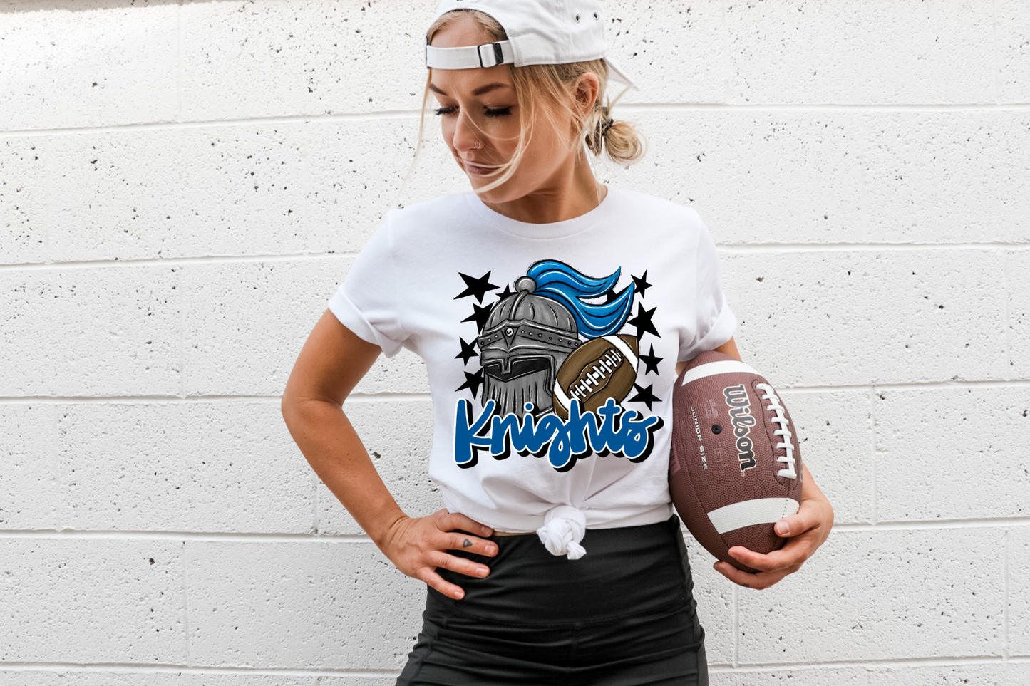 Knights with mascot- blue