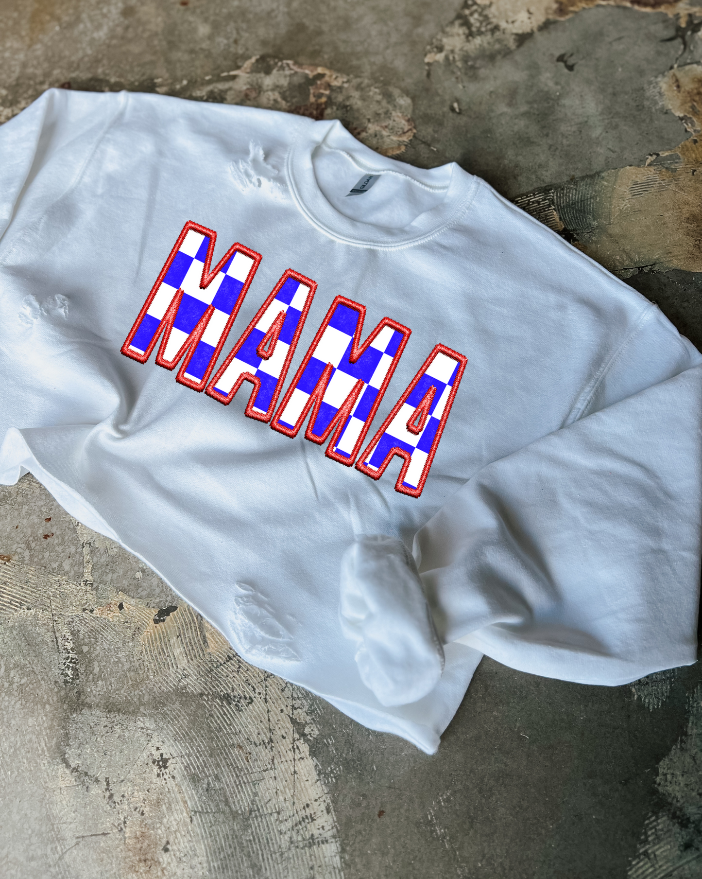 Mama-Blue Checkered
