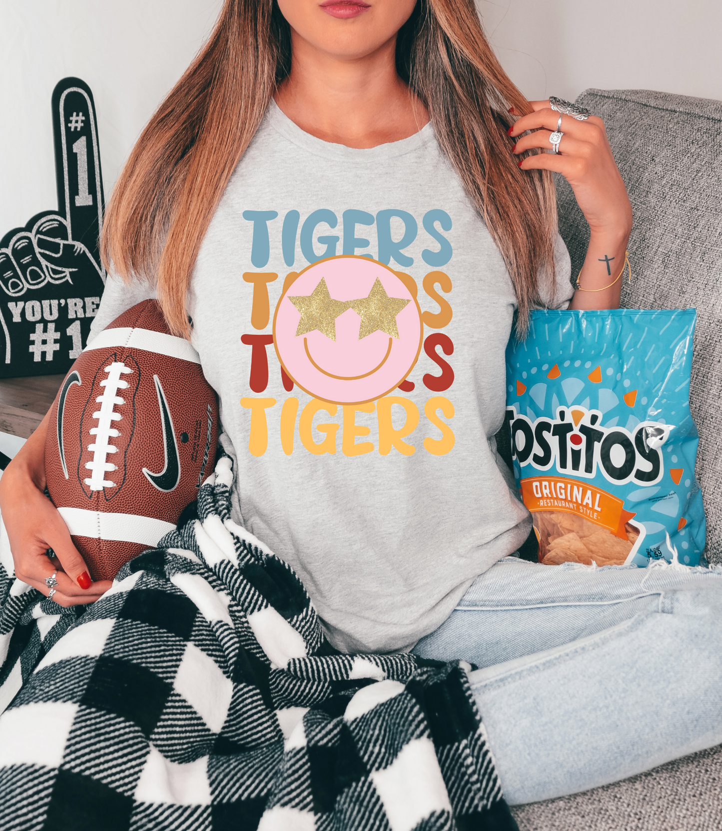 Tigers with smiley - multicolored