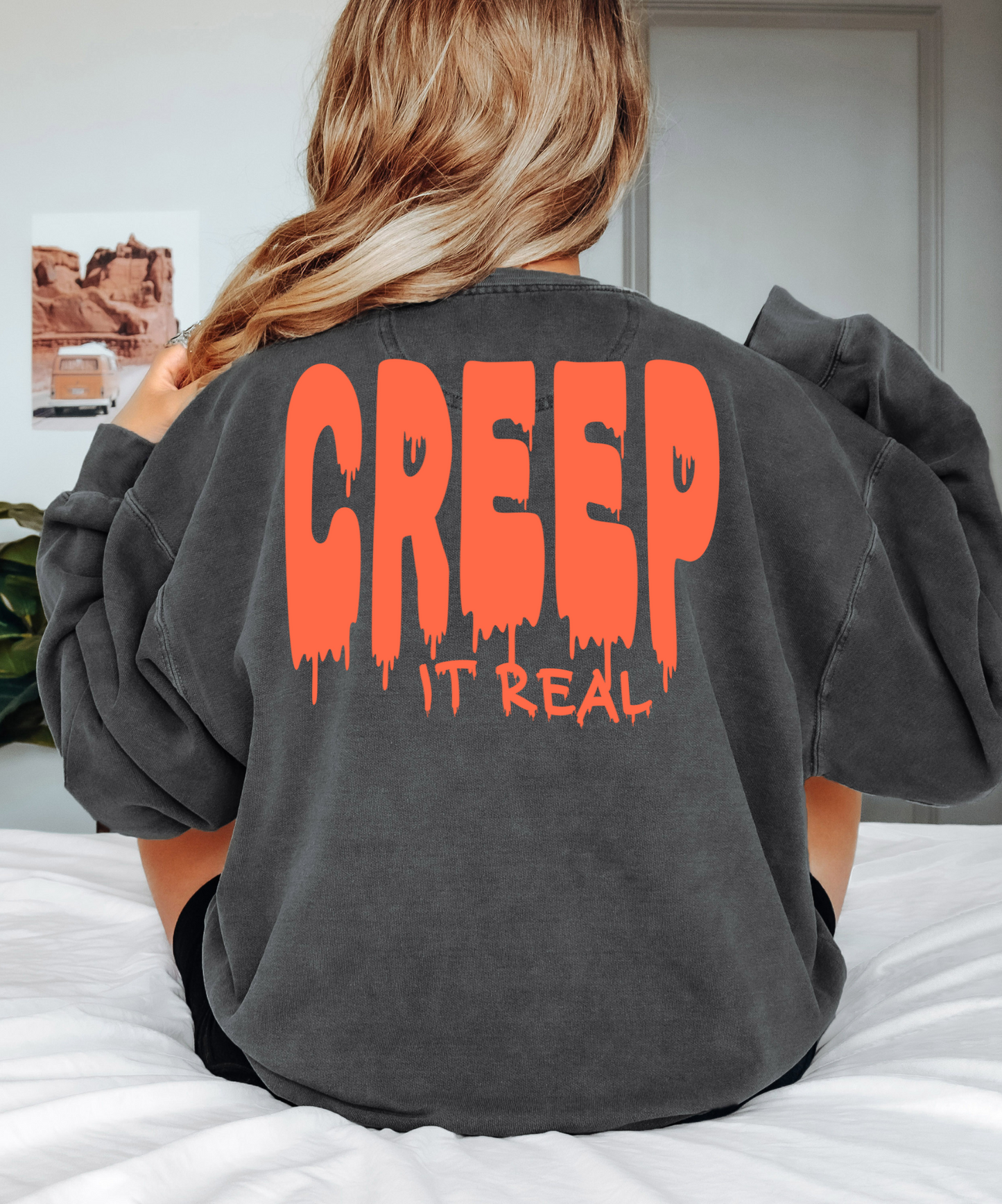 Creep it real with drip, pink-orange