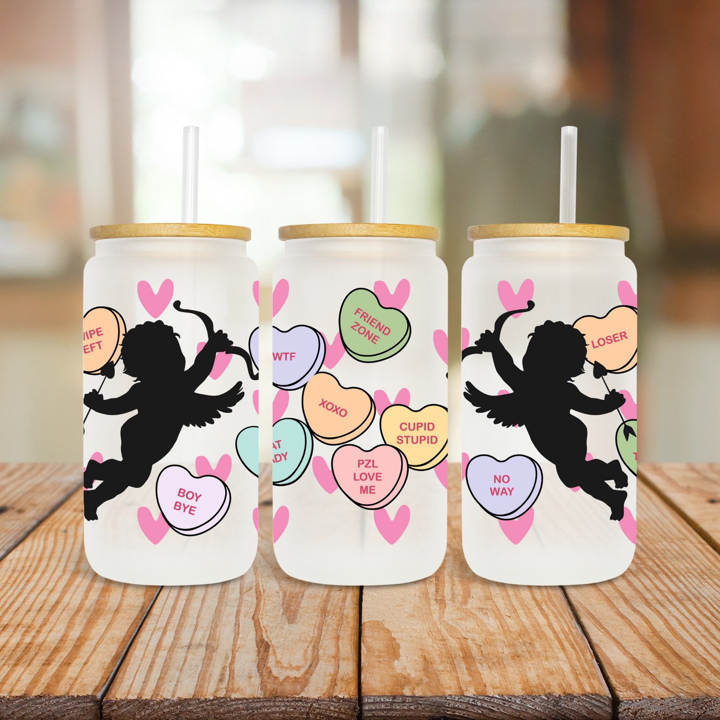 Cupid Conversation Hearts - UV Libby Wrap