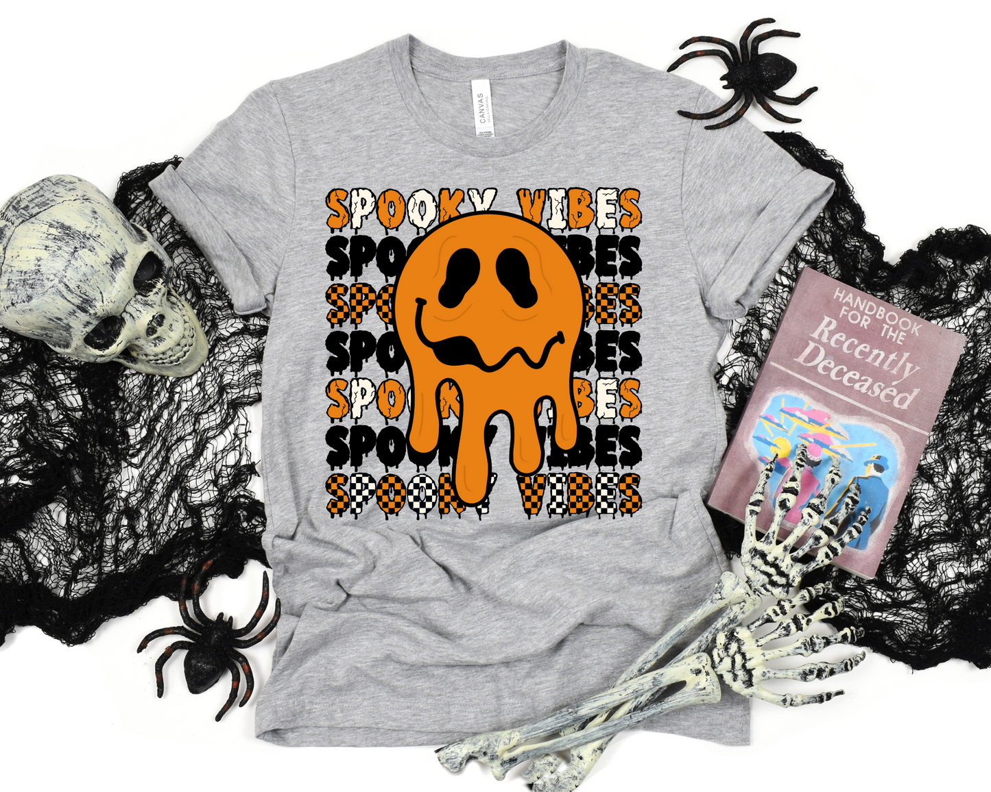 orange spooky vibes ghost drip