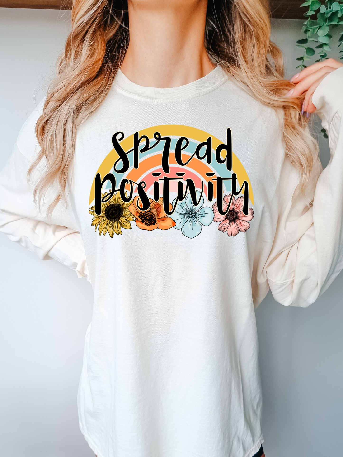 Spread Positivity Rainbow Floral