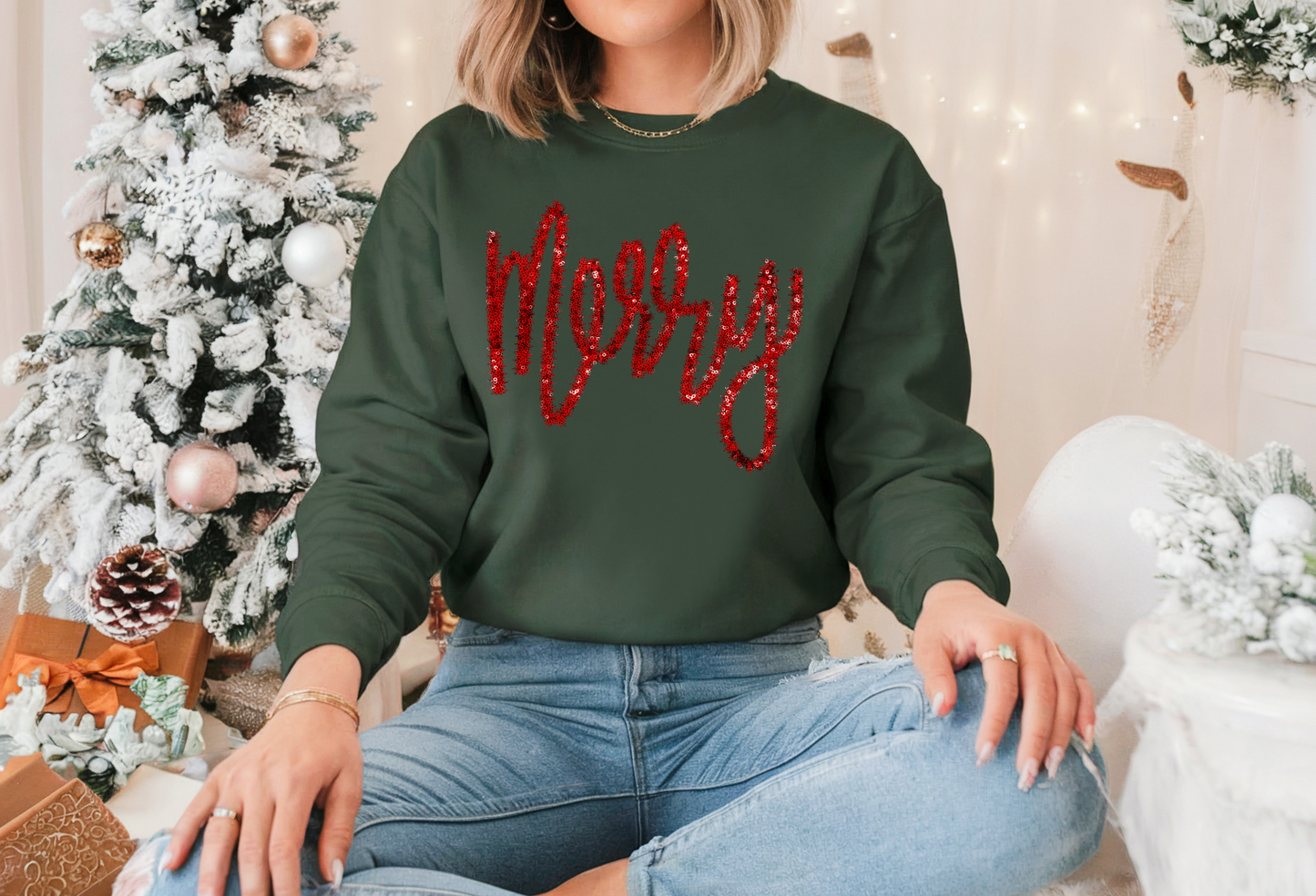 Tinsel Merry Red