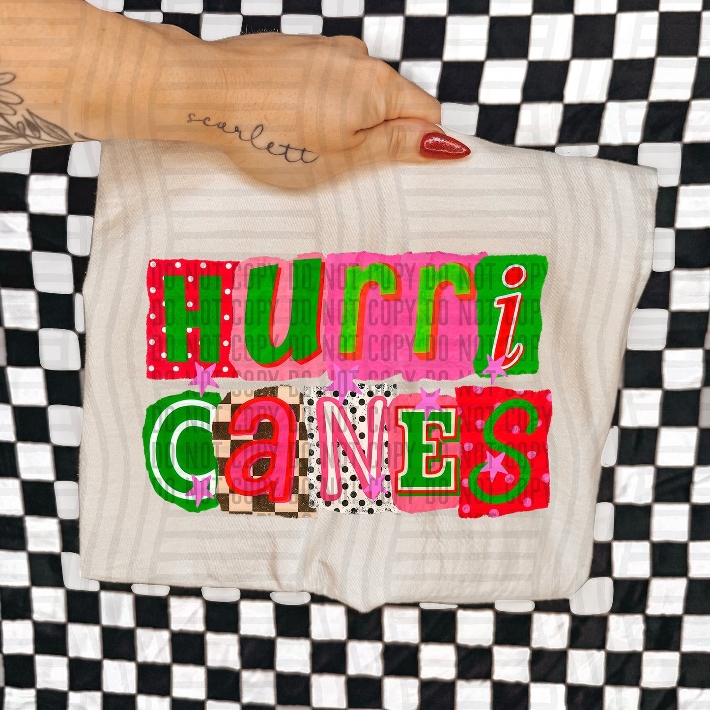 HURRICANES RED & GREEN CHECKERS
