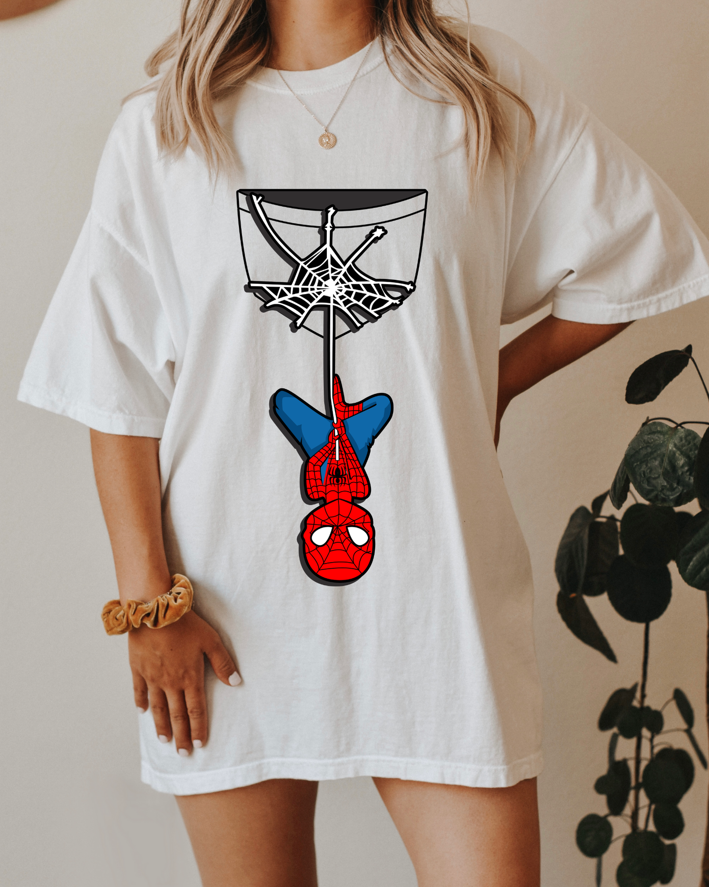 Spiderman Hanging From Web