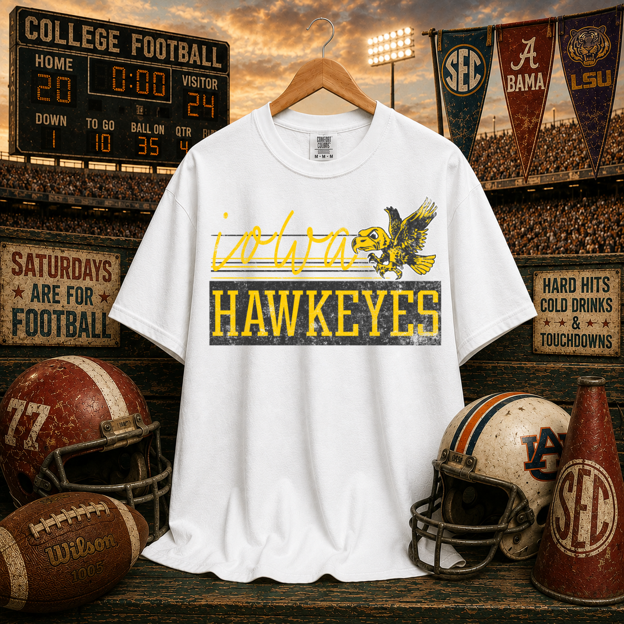 Retro Vibe Iowa Hawkeyes