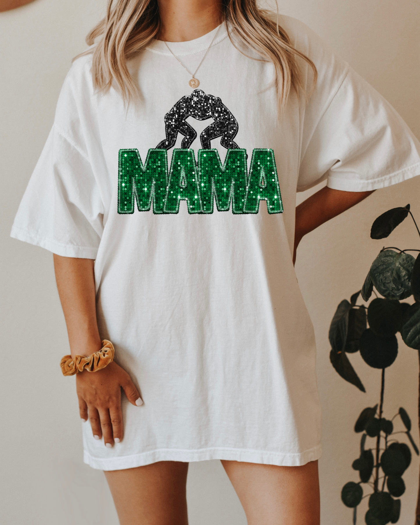 Mama Wrestling Green Glitter