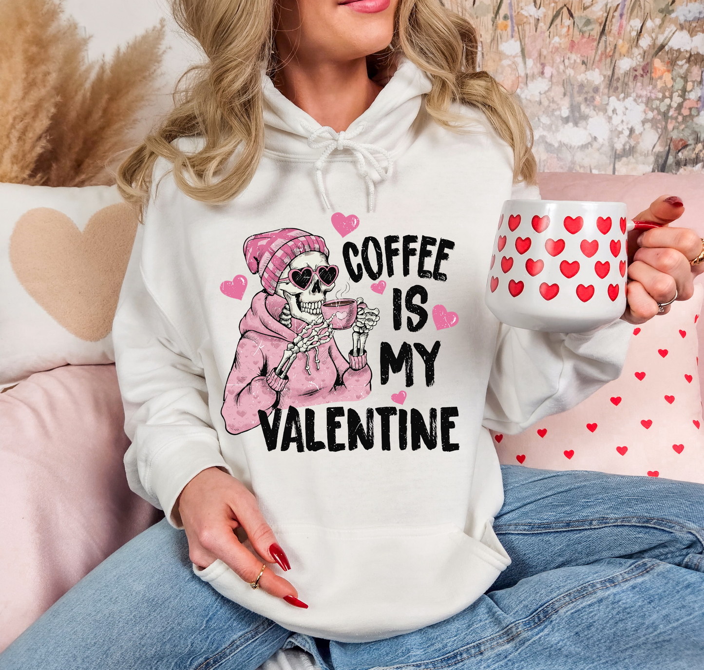 Coffee Is My Valentine Skeleton