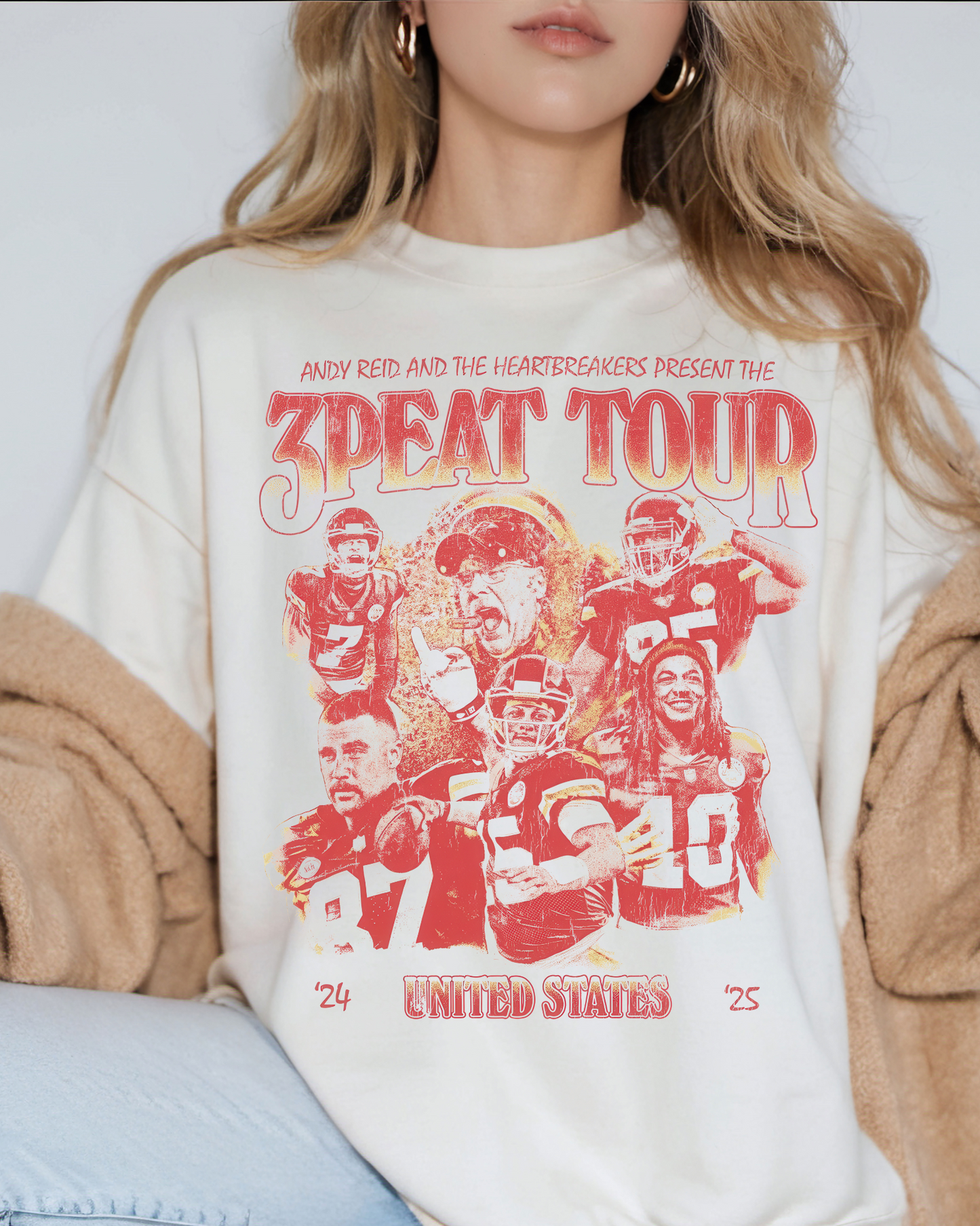 Kansas City Chiefs 3 Peat Tour White