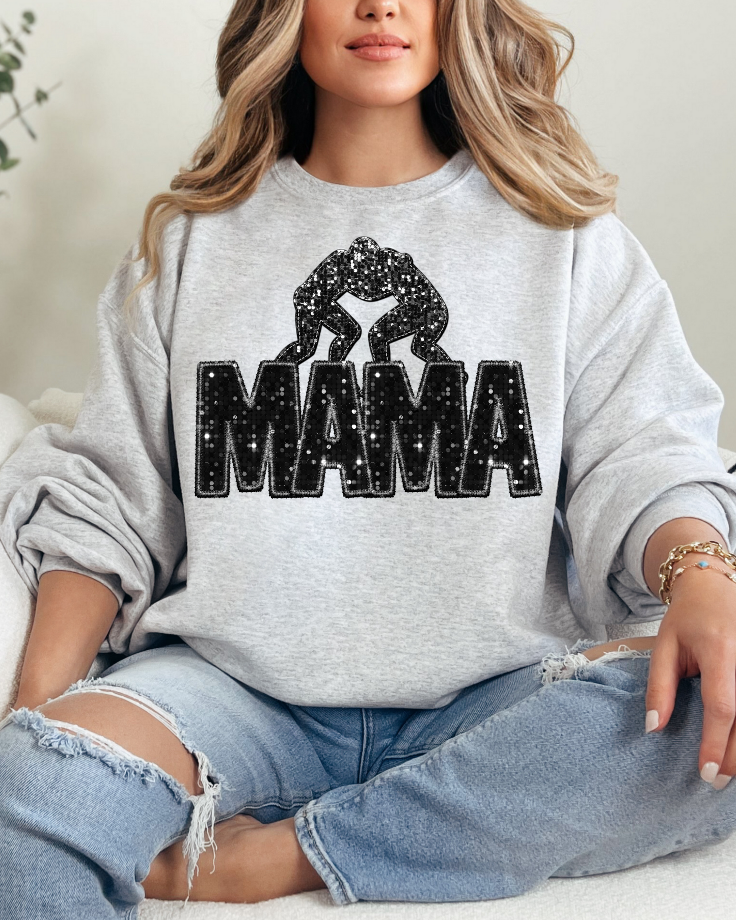 Mama Wrestling Black Glitter