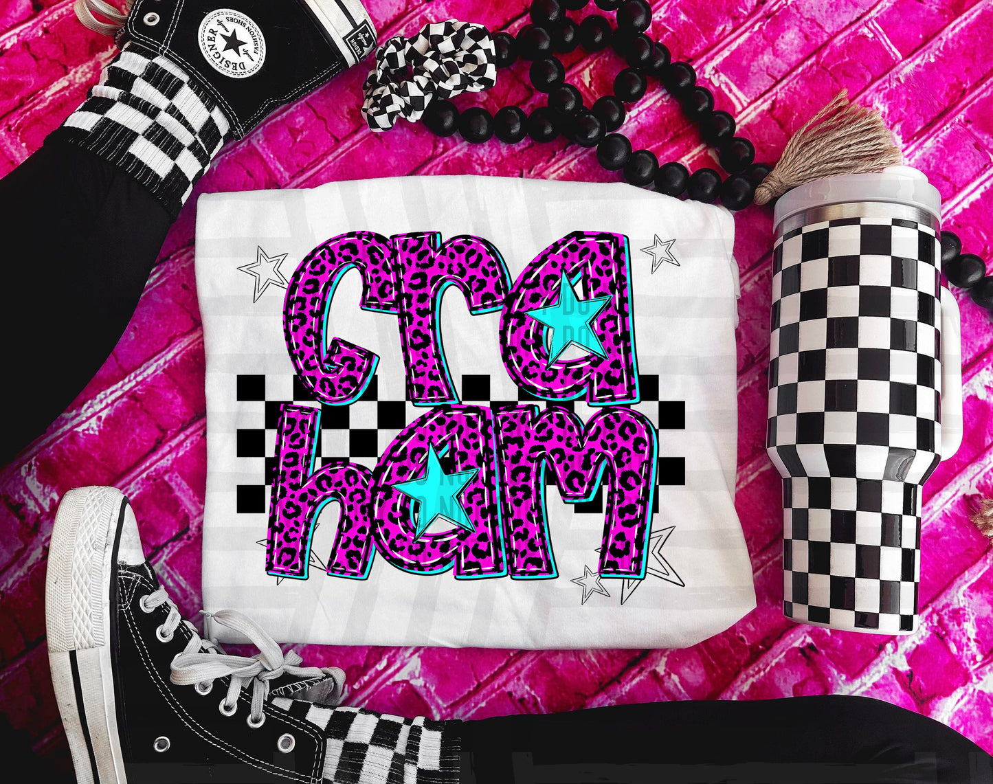 Graham (pink neon leopard)