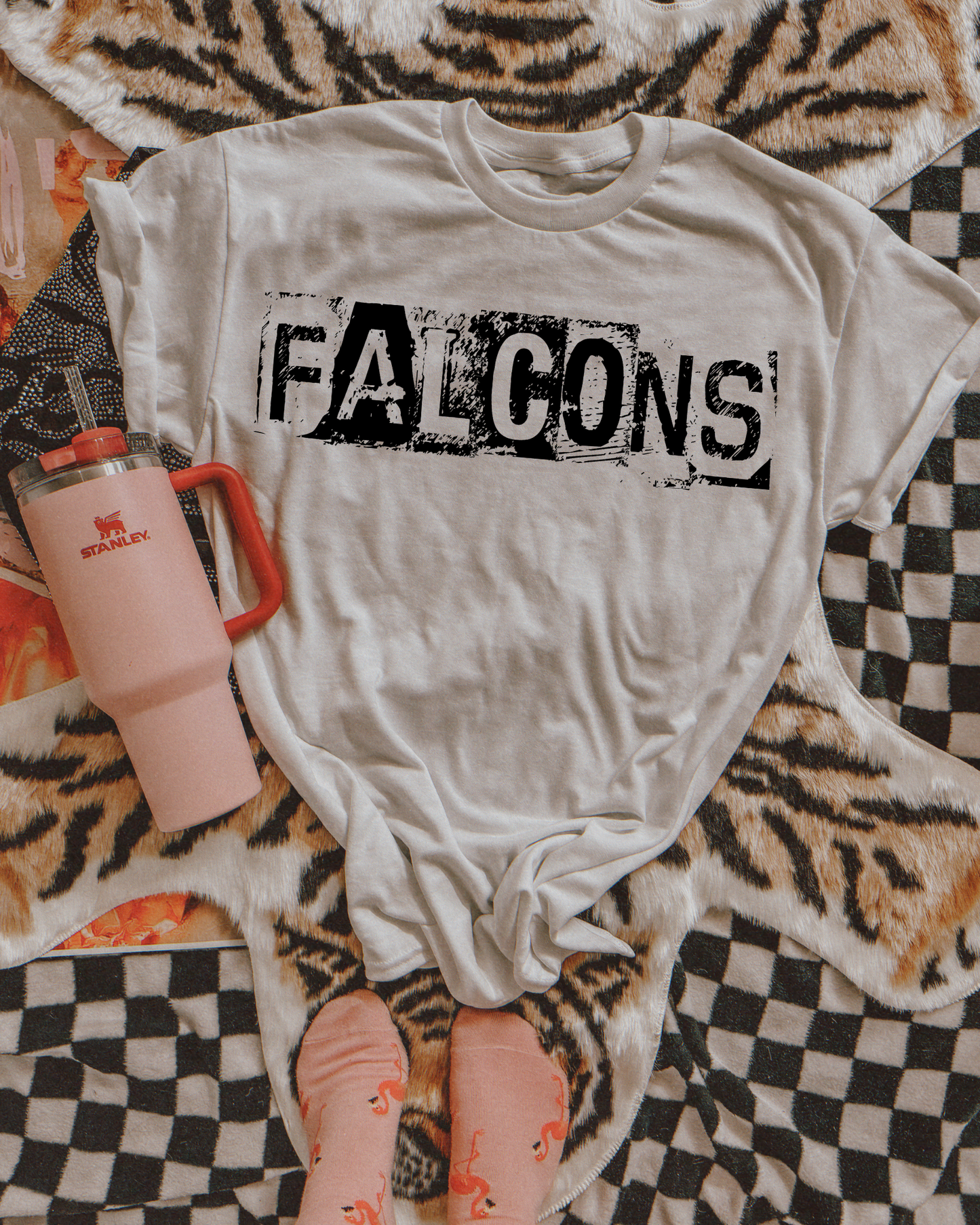 Falcons Black And White Spray Paint Letters