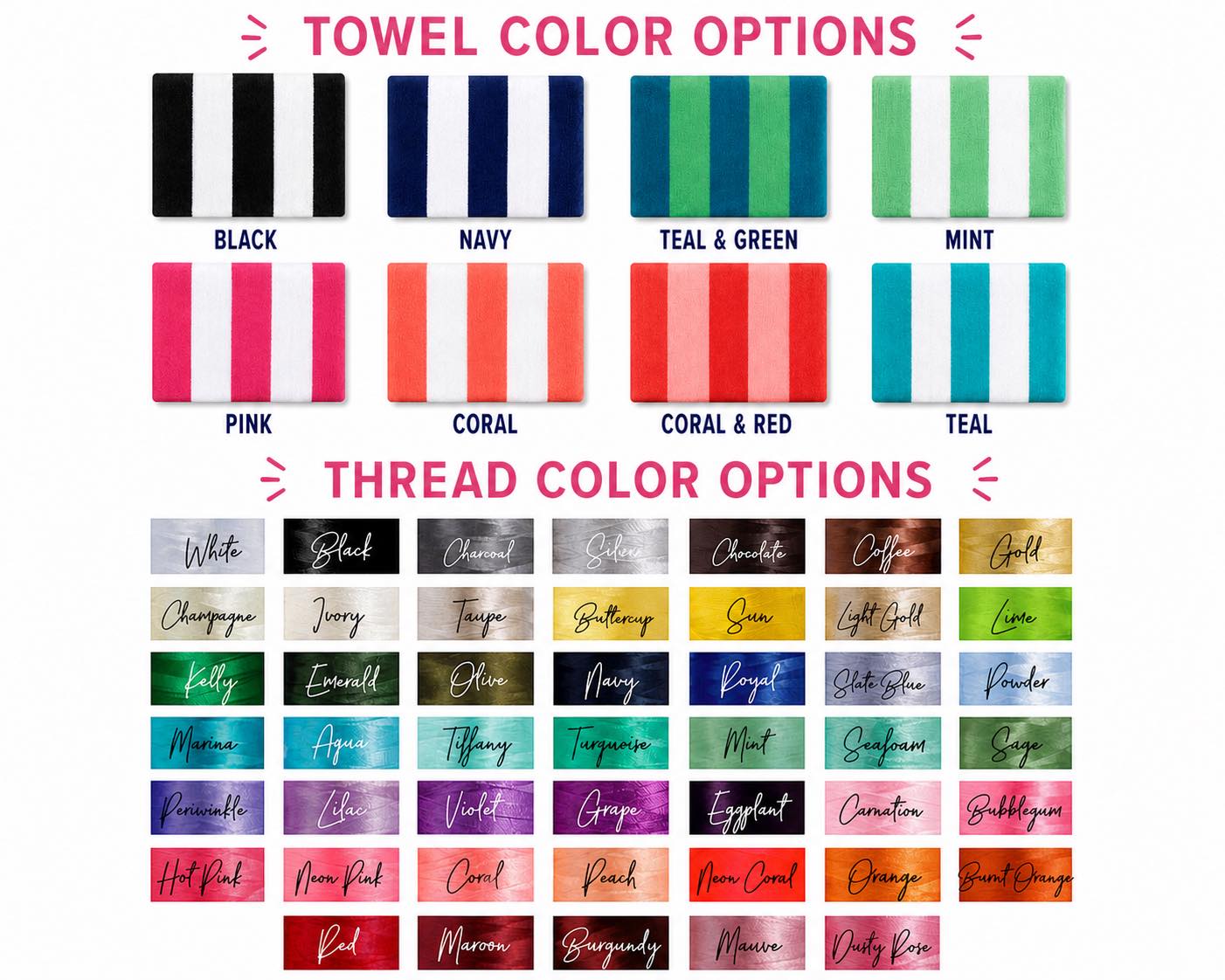 Custom Embroidered Beach Towels