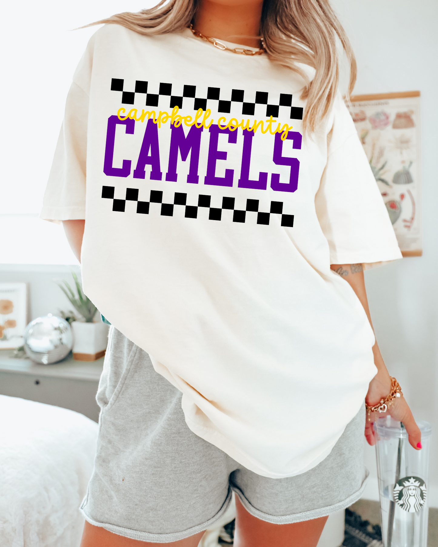 Campbell County Camels Yellow Purple And Checkered