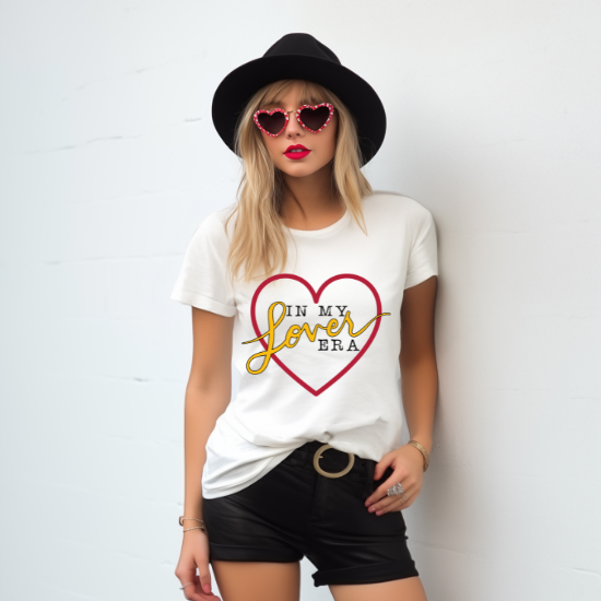 In My Lover Era Red Heart (Yellow/Black) -DTF Transfer