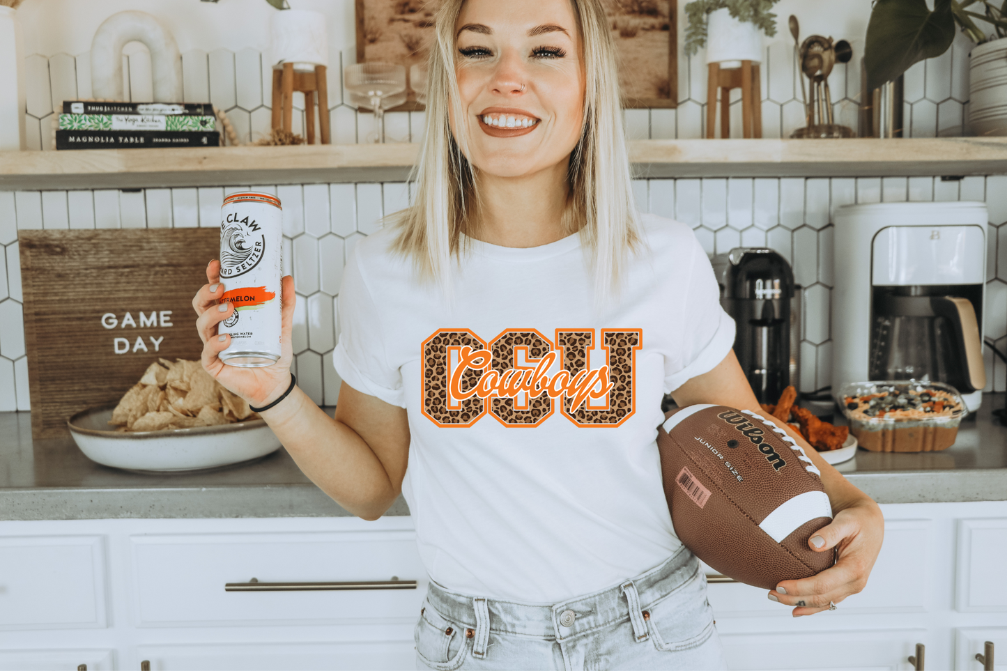 Osu cowboys - orange, white and cheetah print