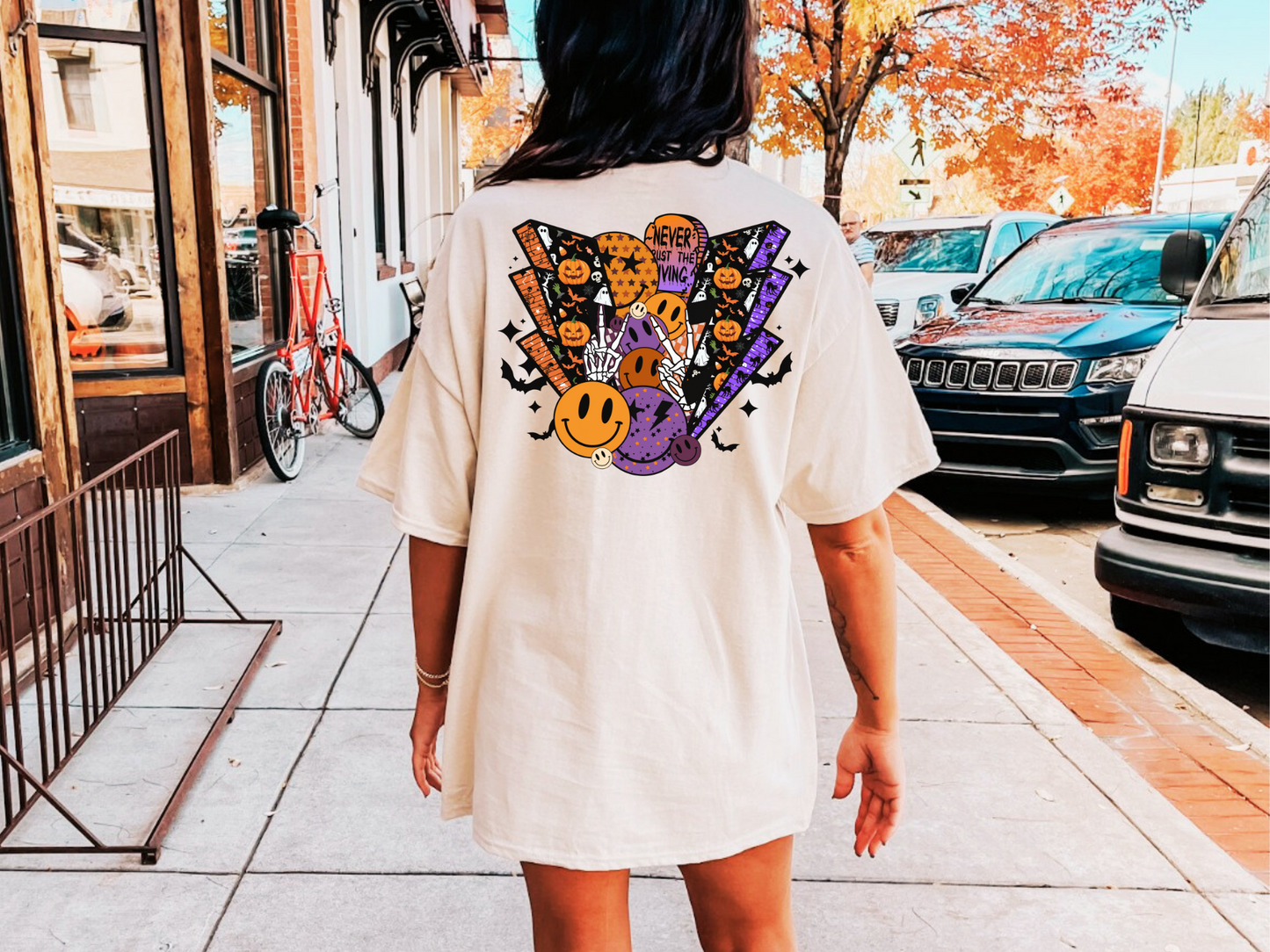 Never trust the living, smiley collage