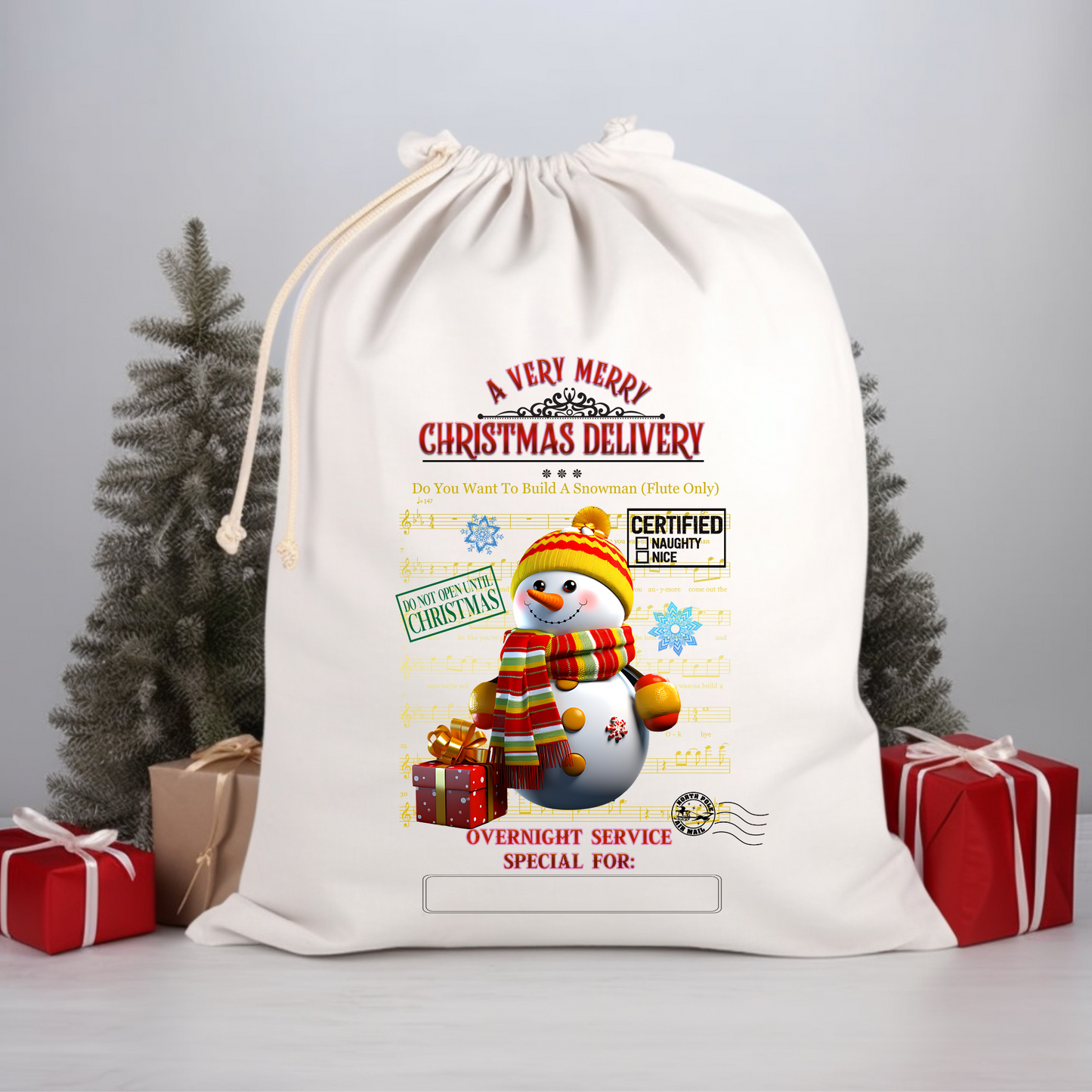 Very Merry Christmas Delivery Snowman Overnight Service