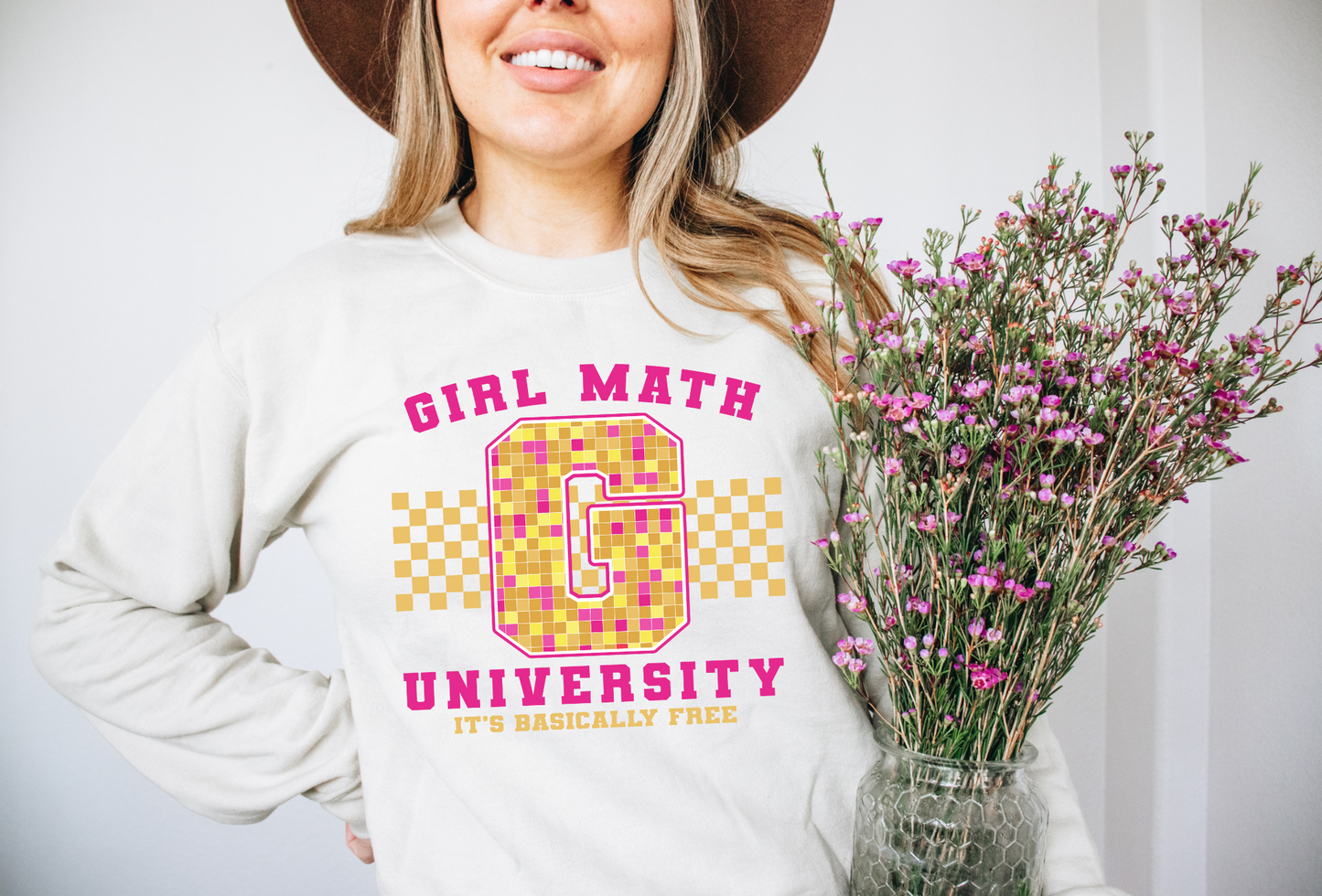 Girl Math University – Pink/Gold