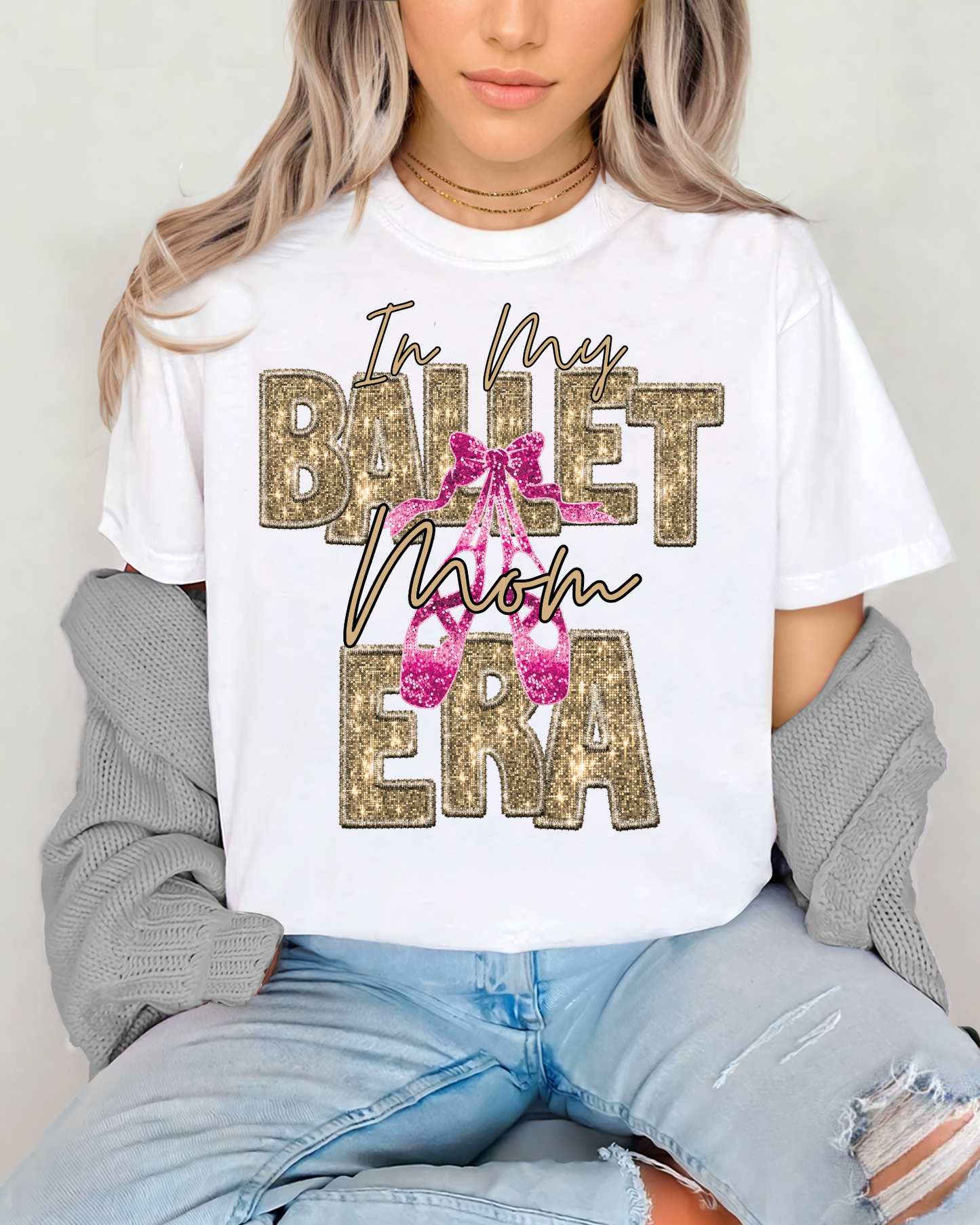 In My Ballet Mom Era Gold Glitter
