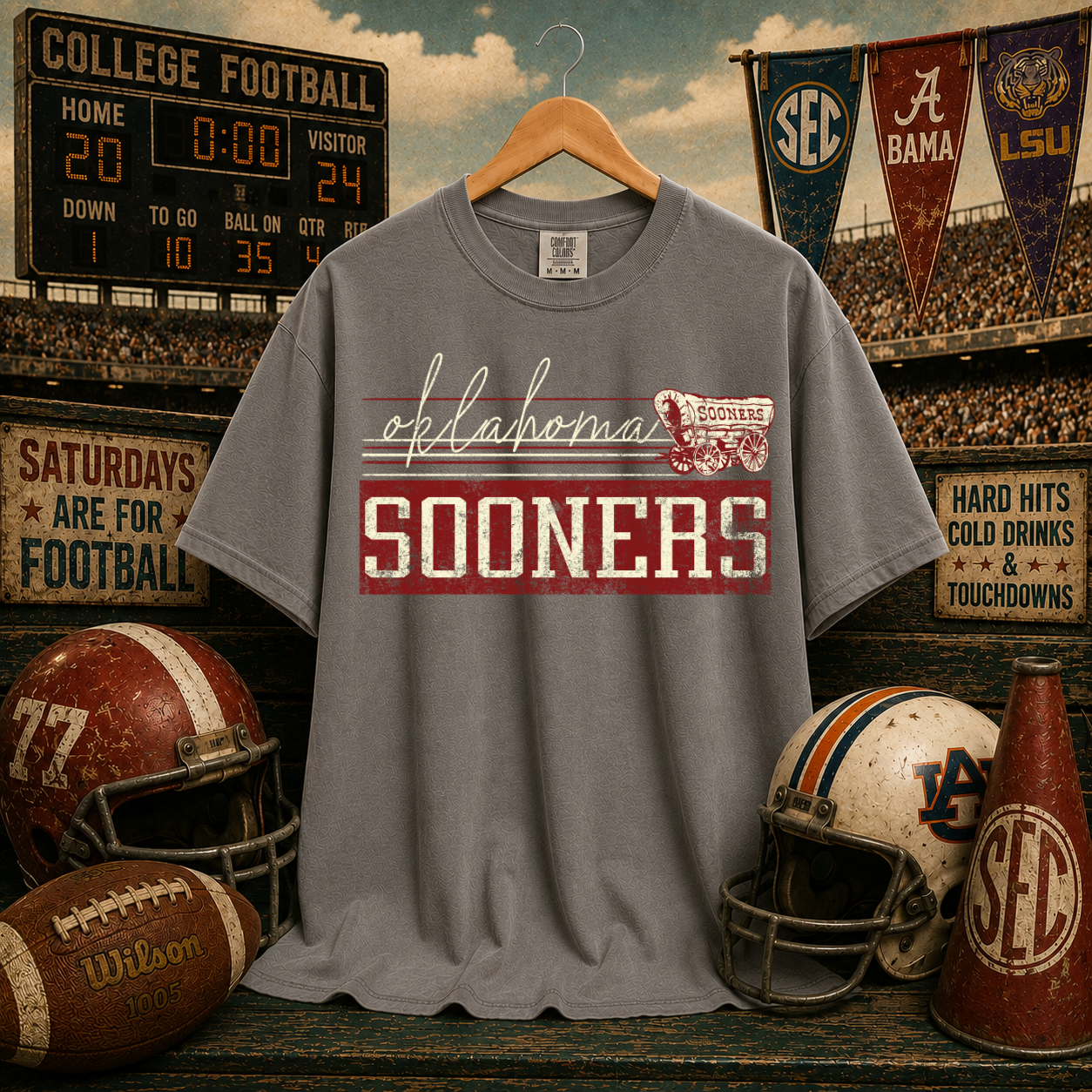 Retro Vibe Oklahoma Sooners