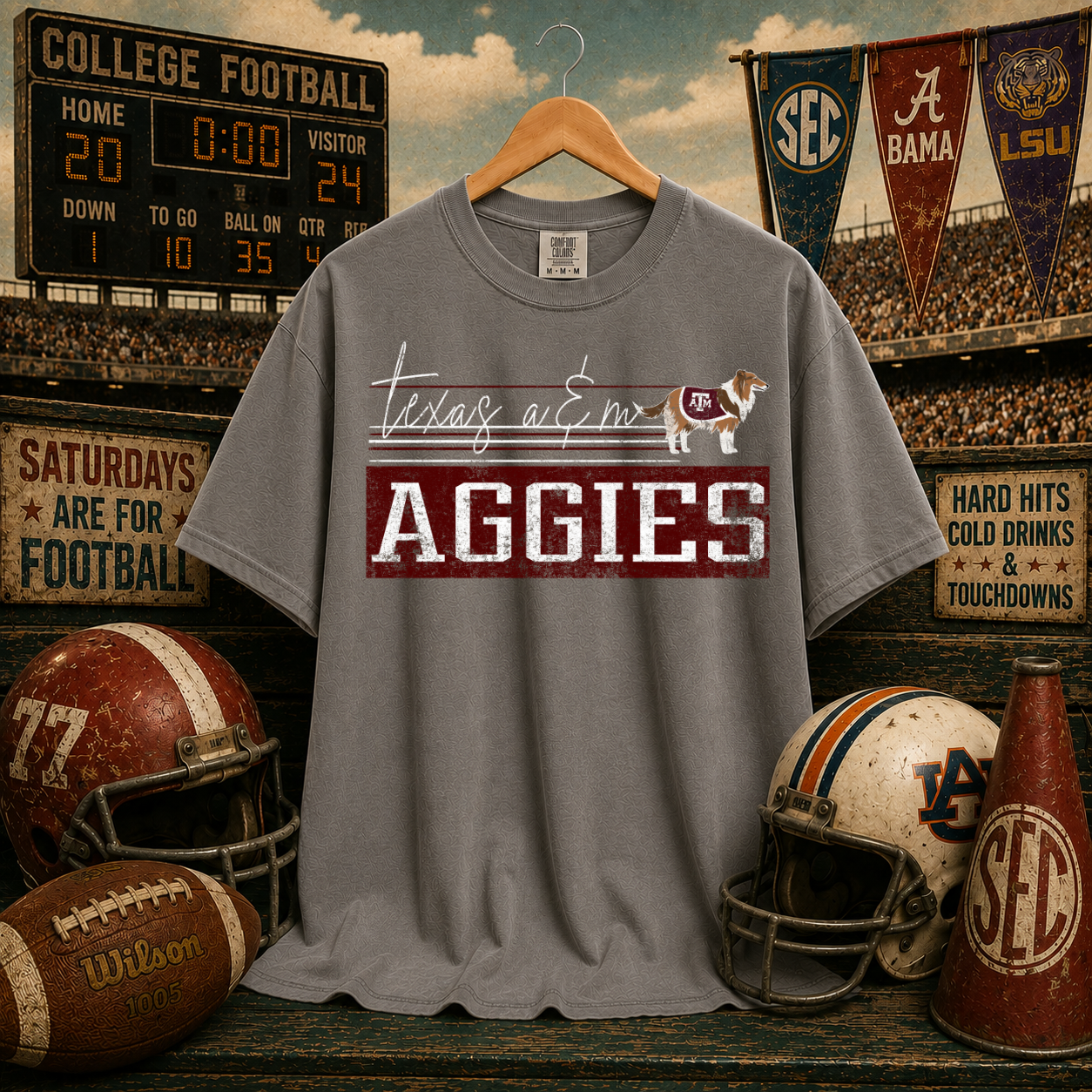 Retro Vibe Texas A&M Aggies