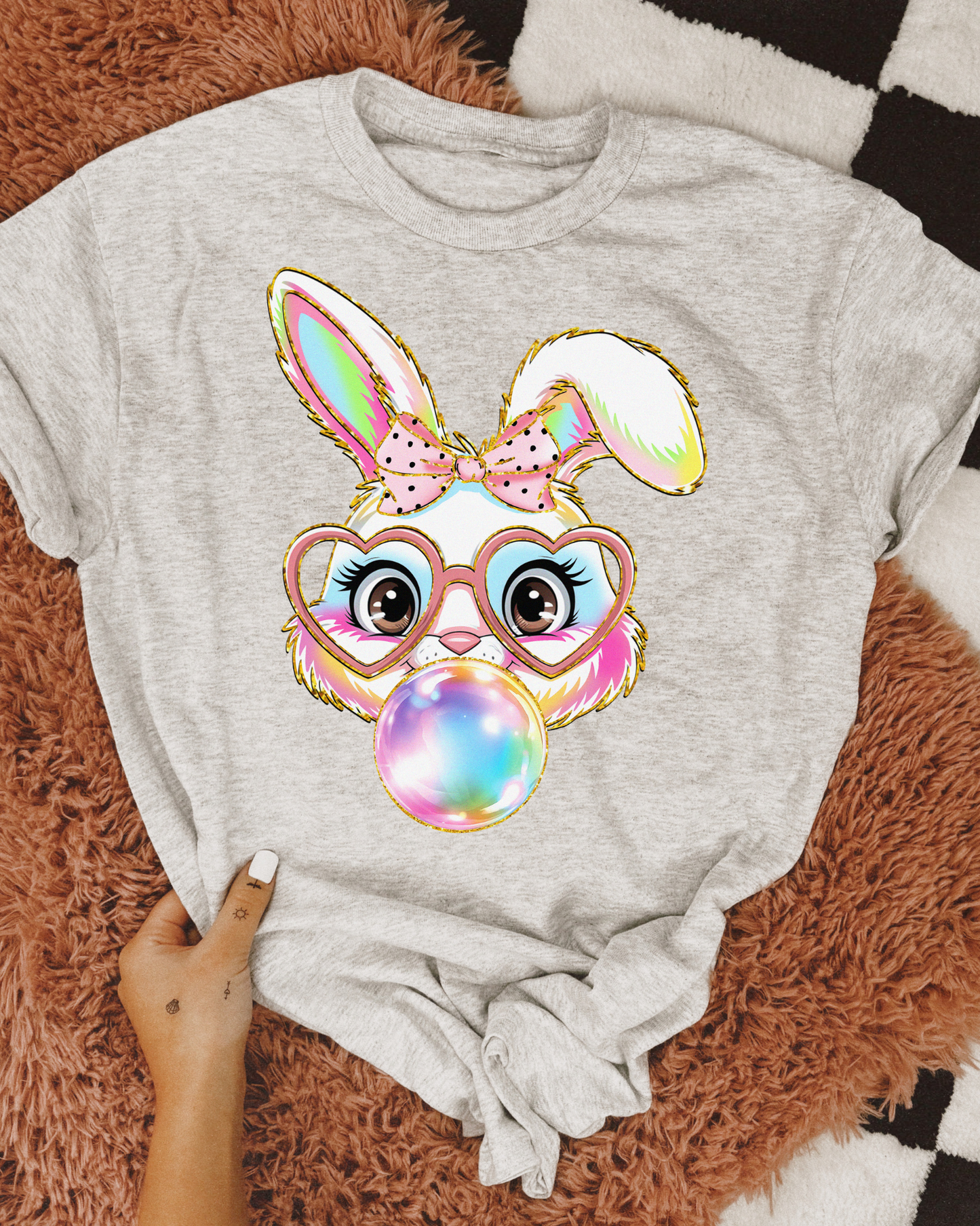 Bunny Rabbit Pink Heart Glasses