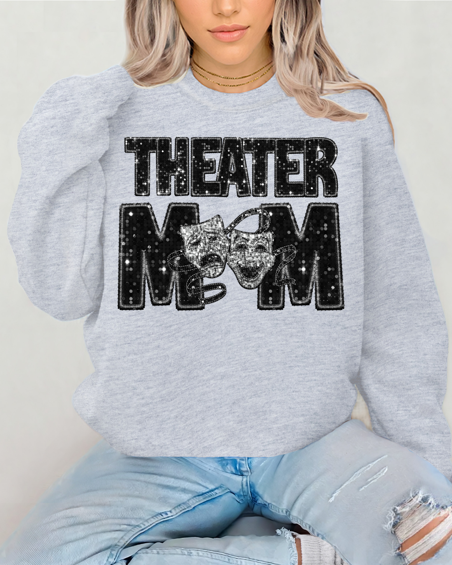 Theater Mom Black Glitter