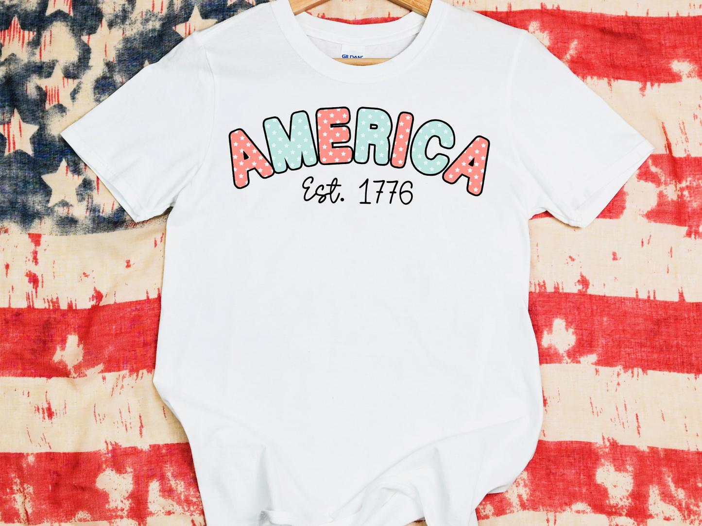 Pastel America Curved Est 1776