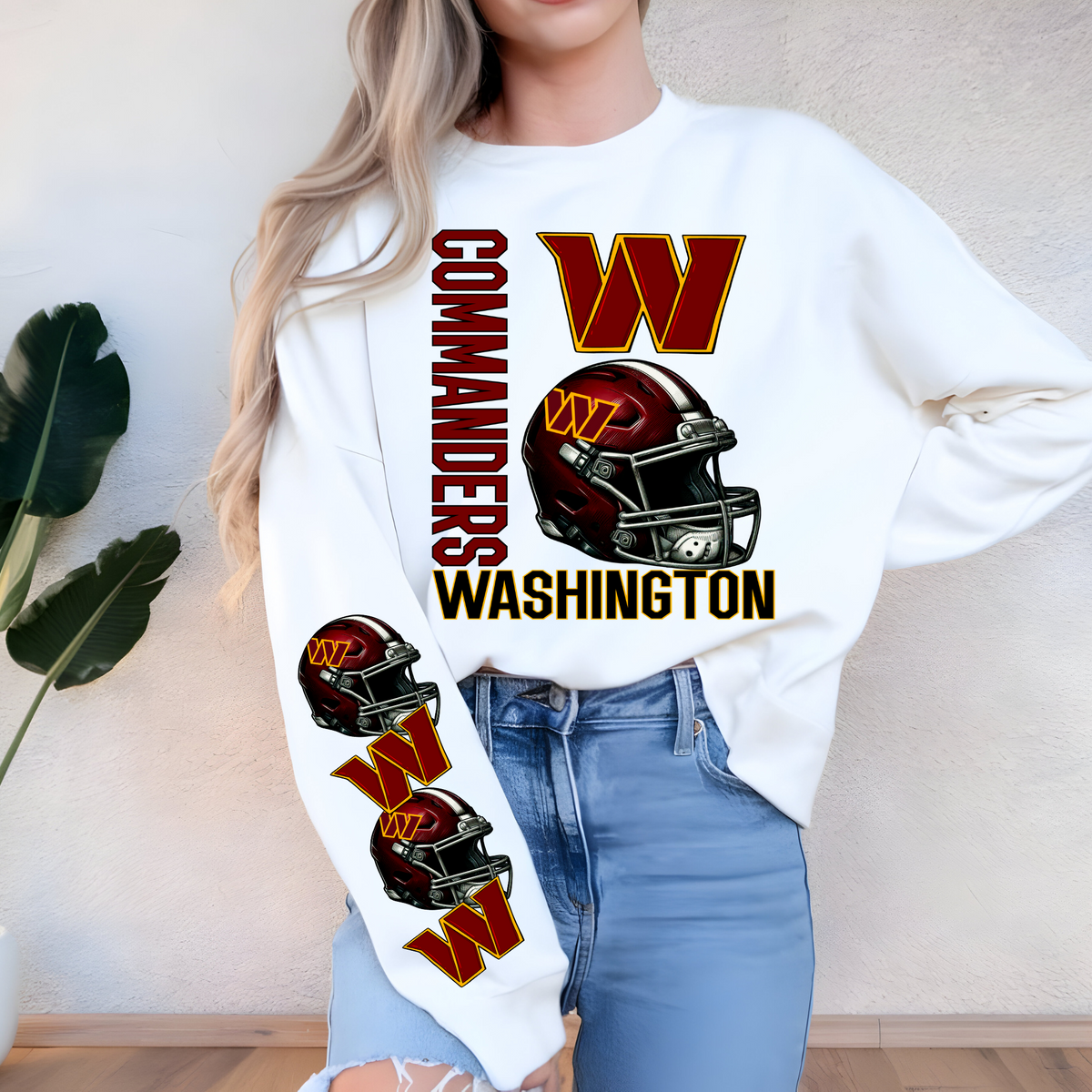 Washington Commanders Helmet And Logo-Chest