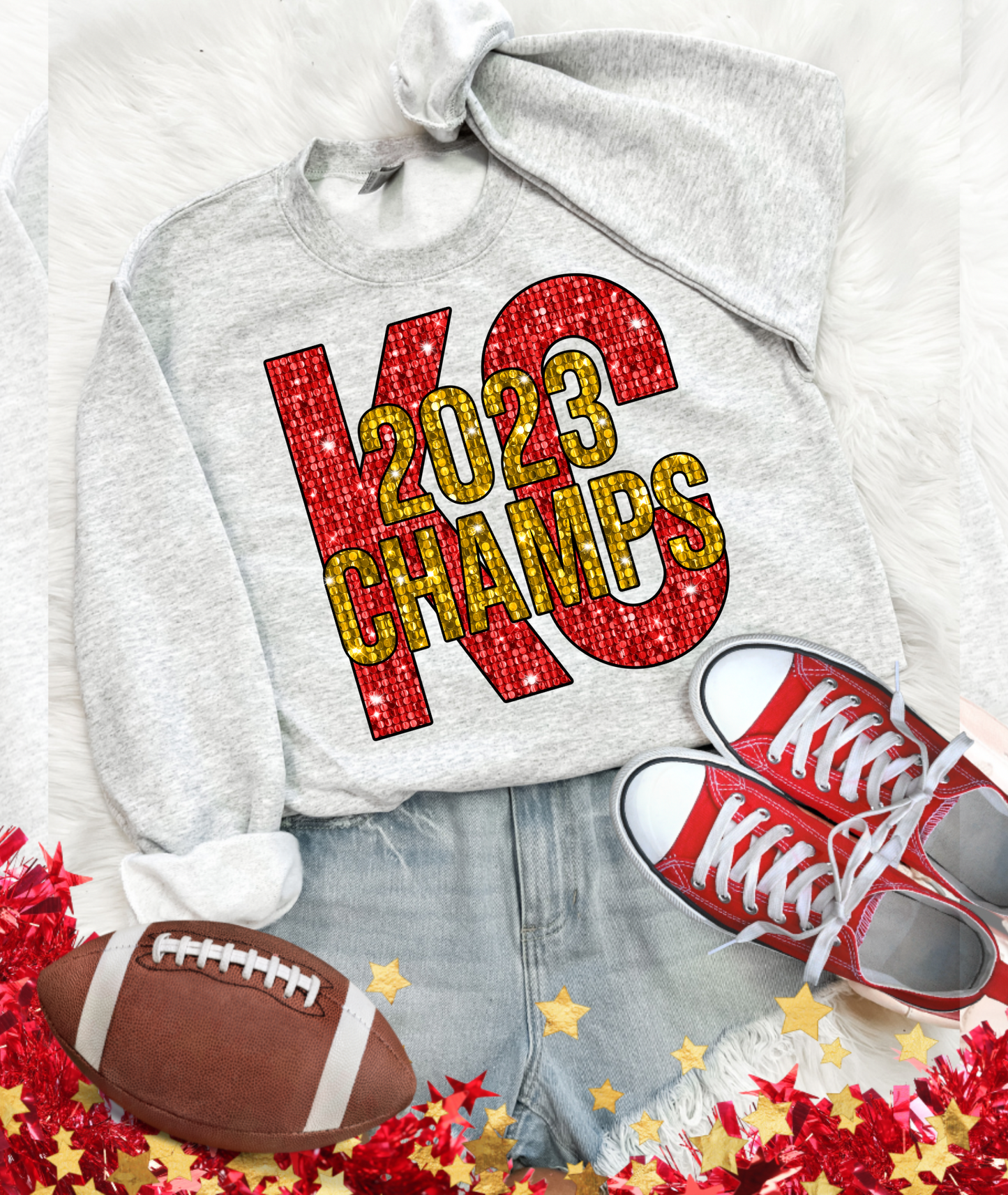 KC 2023 Champs (RED/GOLD SEQUIN)