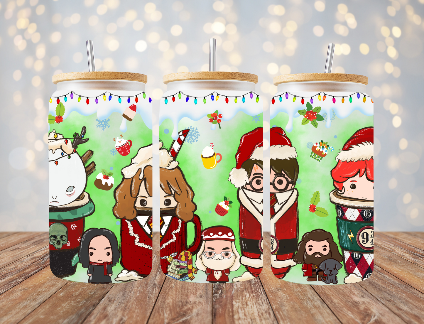 Harry Potter Christmas Drinks (Green) - UV Libby Wrap