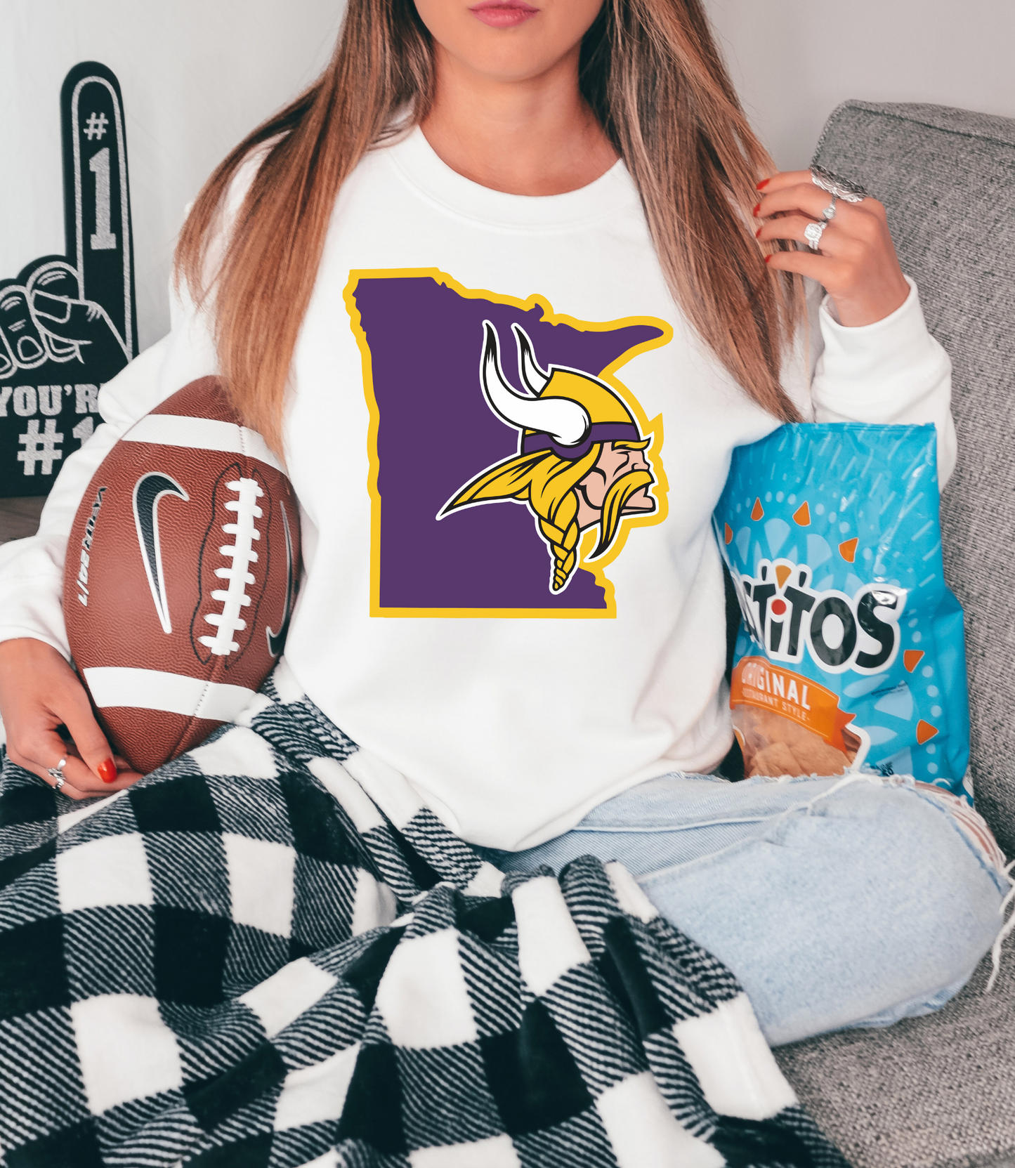 Viking with purple/yellow Minnesota