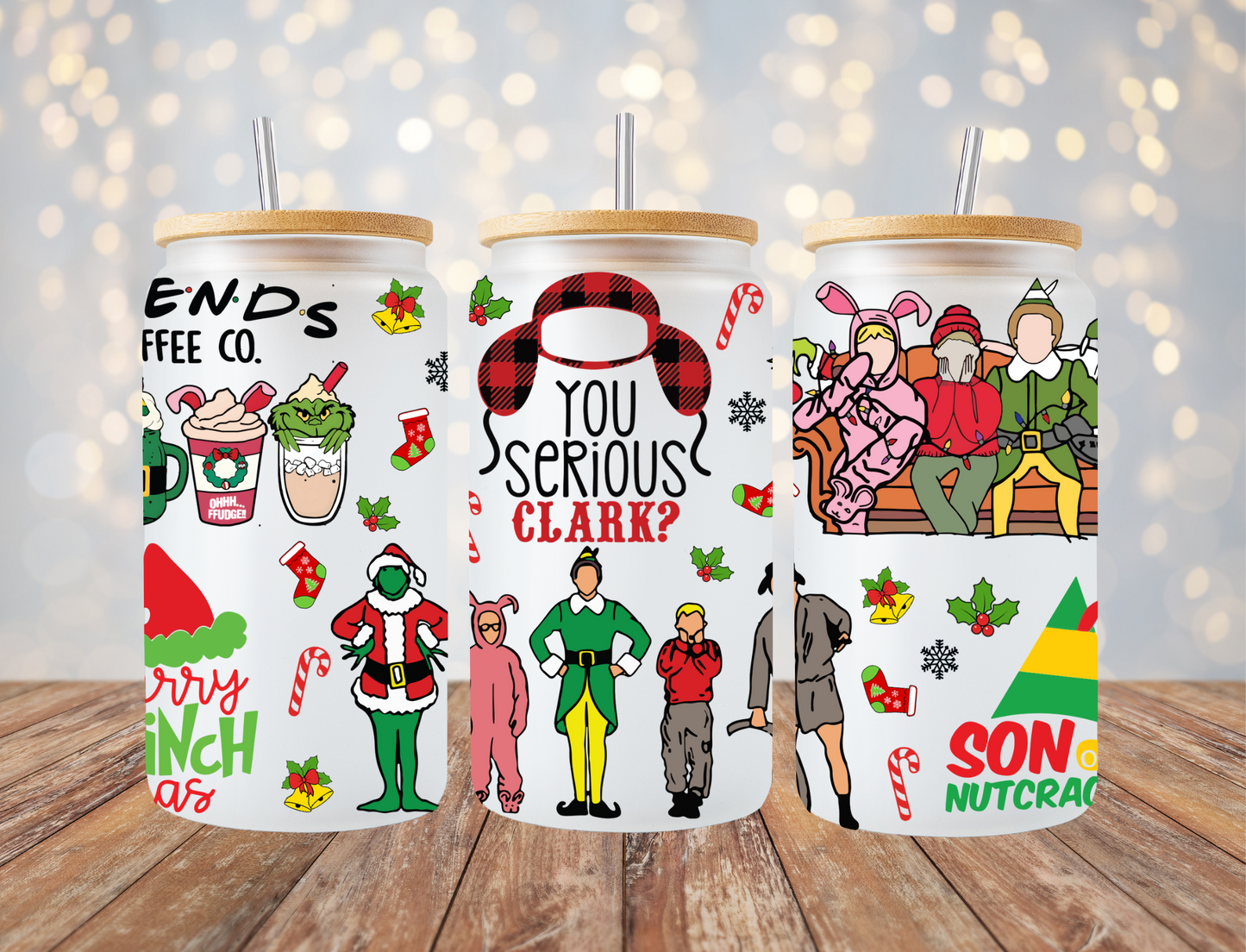 Christmas Collage FRIENDS COFFEE CO - UV Libby Wrap