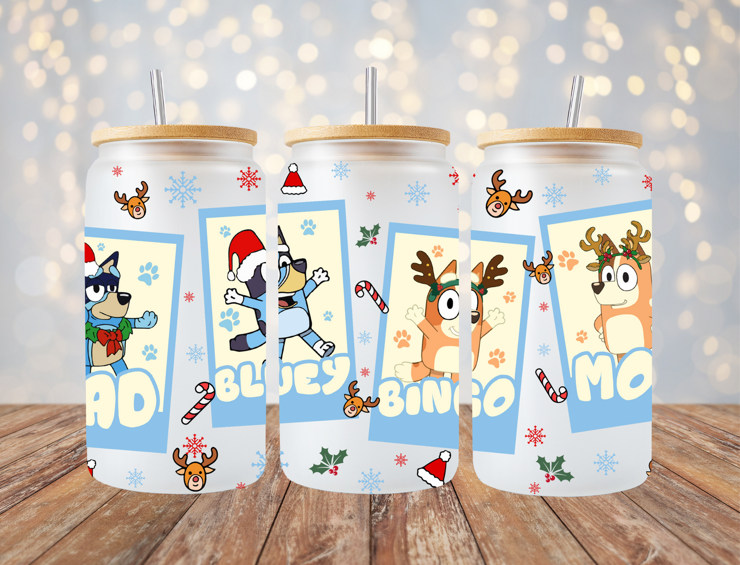 Bluey Christmas Cards - UV Libby Wrap