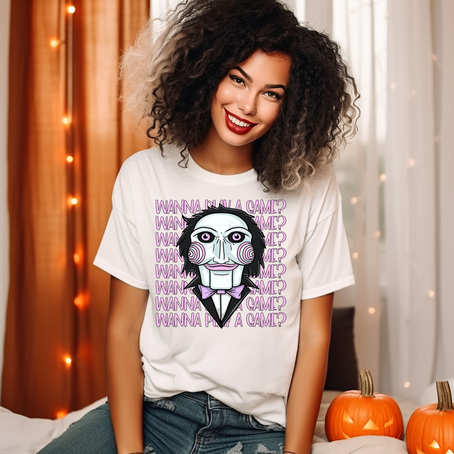 Wanna play a game? pink jigsaw